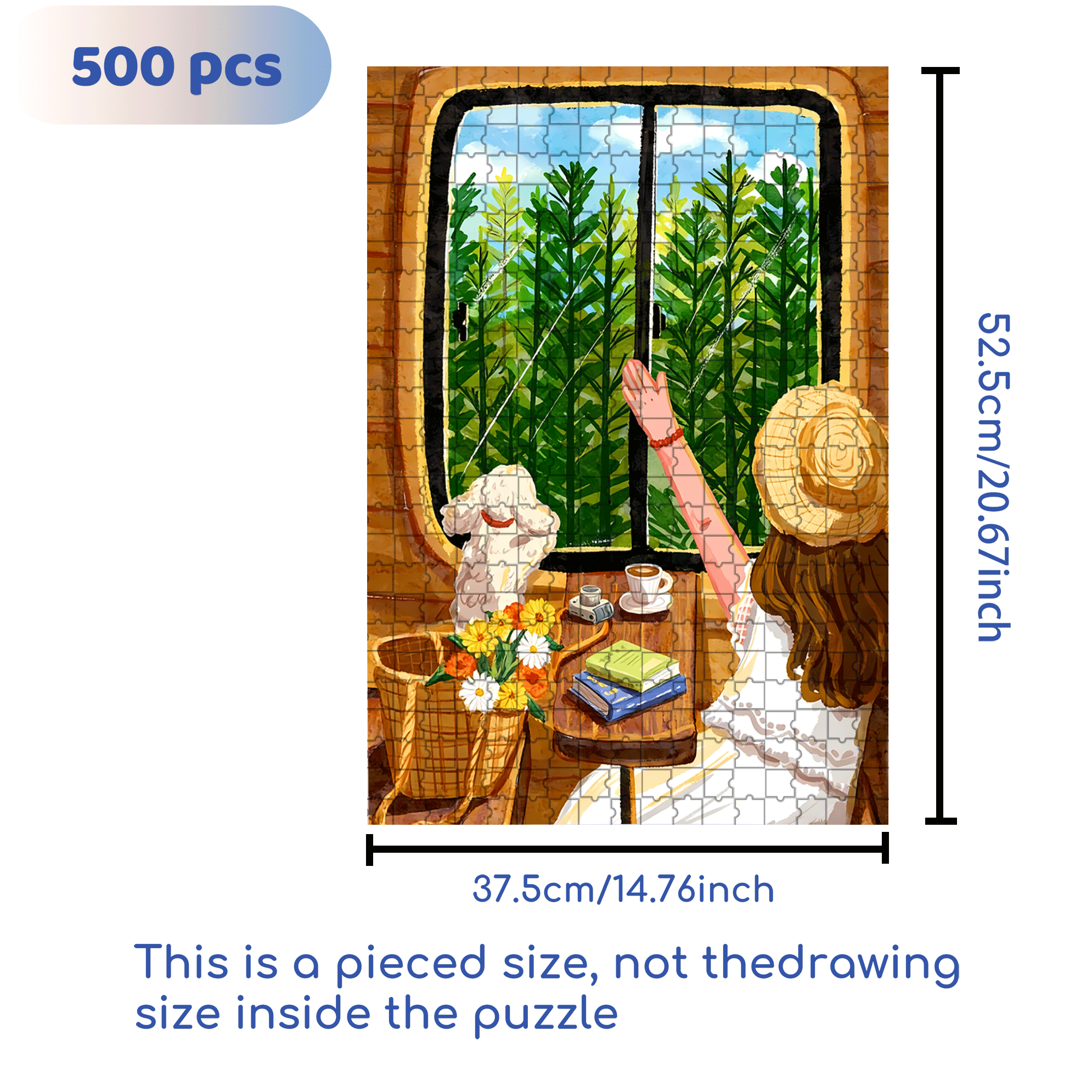 Hi 500pcs/1000pcs Jigsaw Puzzle, Scratch-Resistant, Interactive Family Game & Brain-Boosting DIY Decor, Perfect for Halloween, Christmas & New Year Gifts, Family Puzzle Game