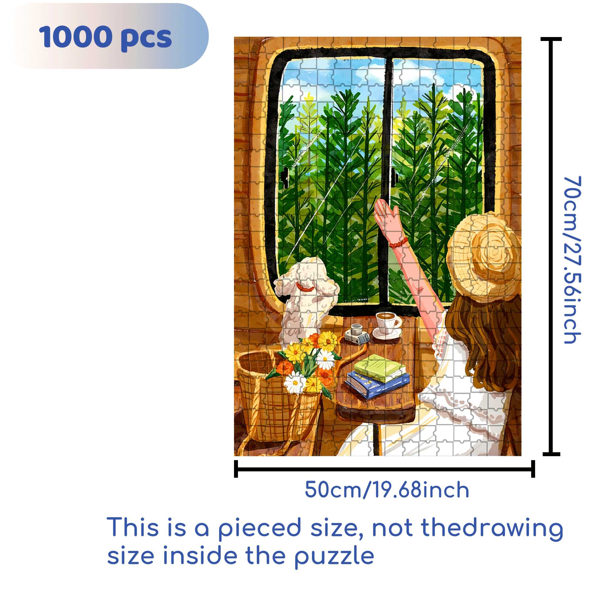 Hi 500pcs/1000pcs Jigsaw Puzzle, Scratch-Resistant, Interactive Family Game & Brain-Boosting DIY Decor, Perfect for Halloween, Christmas & New Year Gifts, Family Puzzle Game