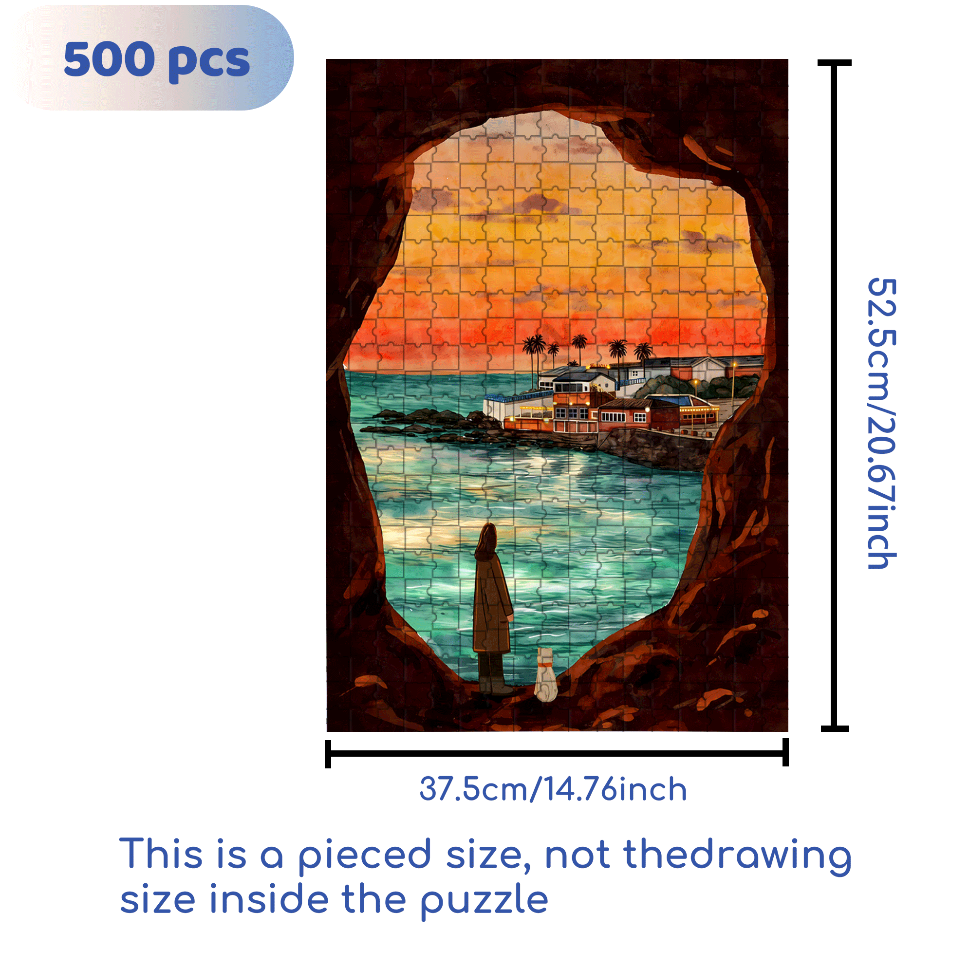 Hidden But Beautiful Spot 500pcs/1000pcs Jigsaw Puzzle, Scratch-Resistant, Interactive Family Game & Brain-Boosting DIY Decor, Perfect for Halloween, Christmas & New Year Gifts, Family Puzzle Game