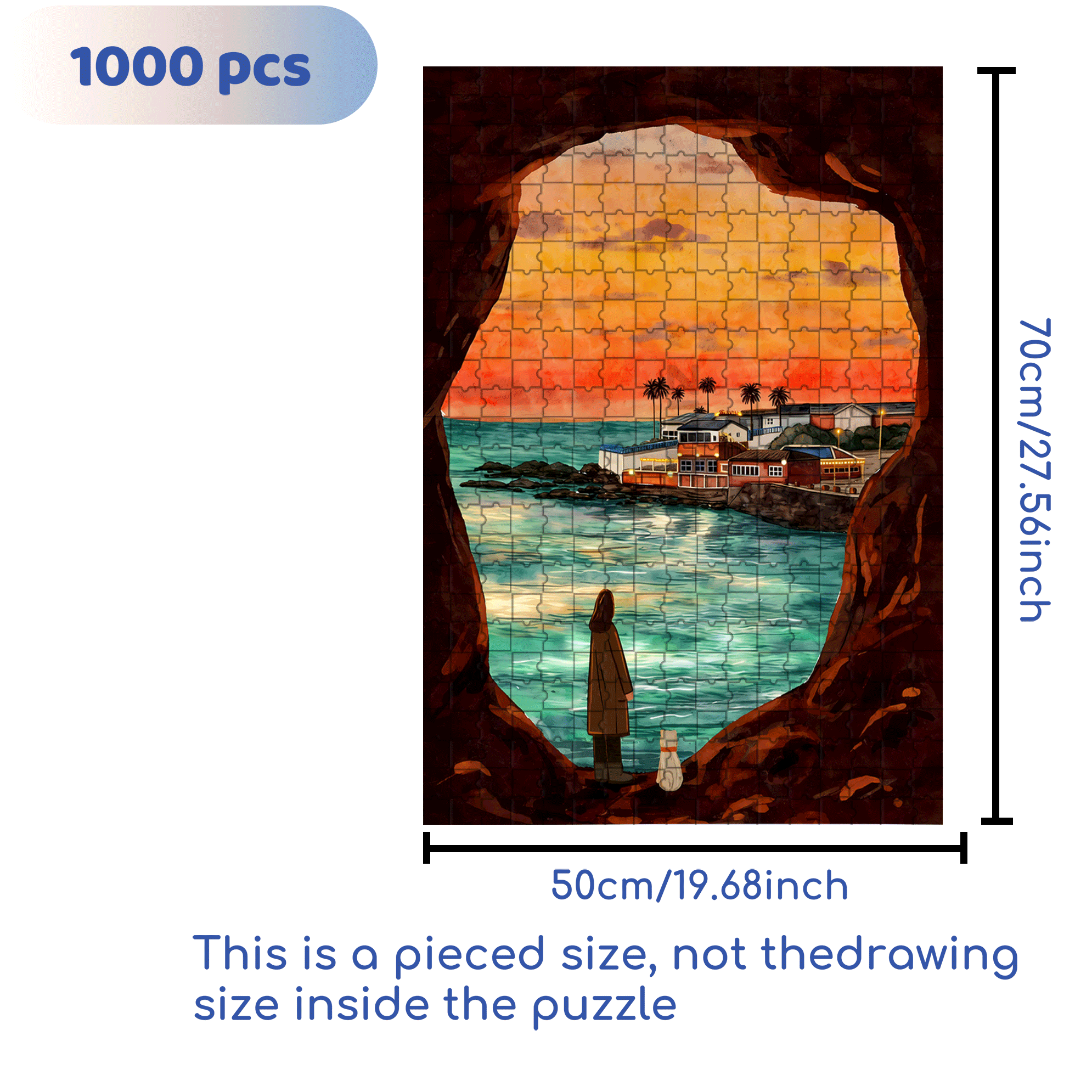 Hidden But Beautiful Spot 500pcs/1000pcs Jigsaw Puzzle, Scratch-Resistant, Interactive Family Game & Brain-Boosting DIY Decor, Perfect for Halloween, Christmas & New Year Gifts, Family Puzzle Game