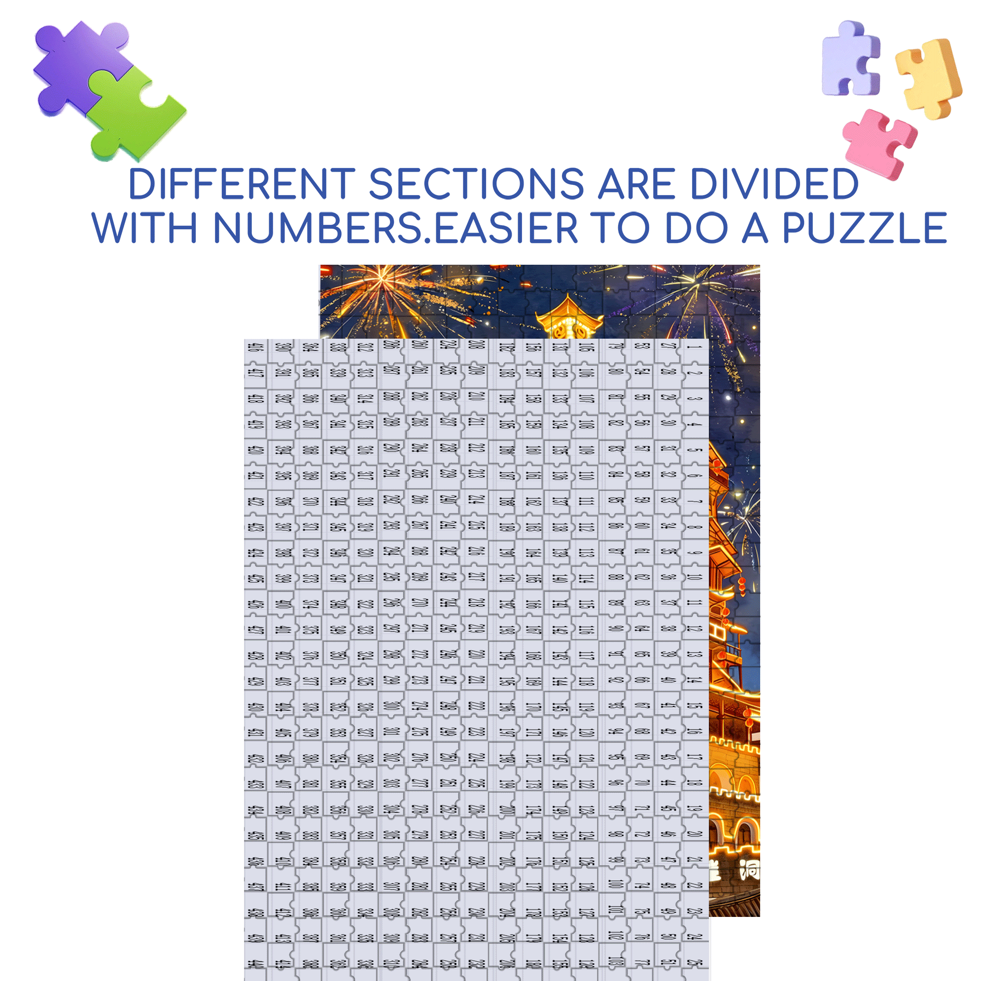 Hongyadong 500pcs/1000pcs Jigsaw Puzzle, Scratch-Resistant, Interactive Family Game & Brain-Boosting DIY Decor, Perfect for Halloween, Christmas & New Year Gifts, Family Puzzle Game
