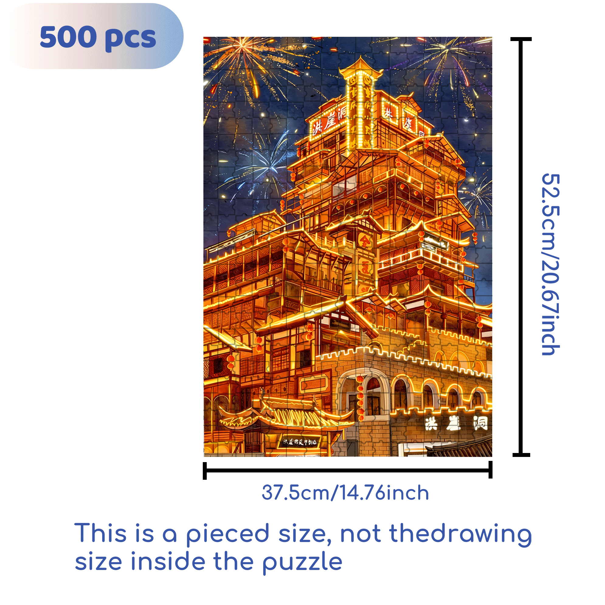 Hongyadong 500pcs/1000pcs Jigsaw Puzzle, Scratch-Resistant, Interactive Family Game & Brain-Boosting DIY Decor, Perfect for Halloween, Christmas & New Year Gifts, Family Puzzle Game