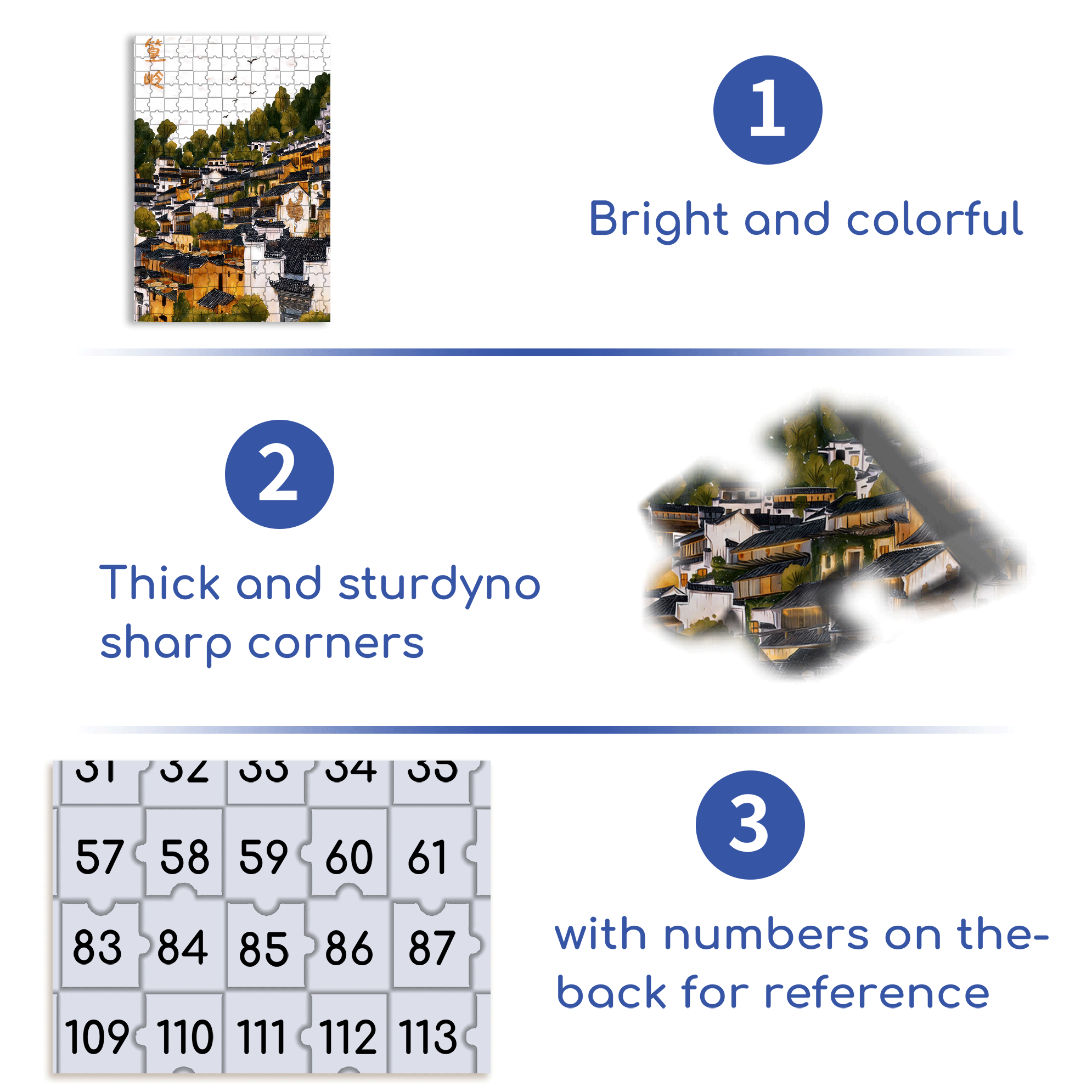 Huang Ling 500pcs/1000pcs Jigsaw Puzzle, Scratch-Resistant, Interactive Family Game & Brain-Boosting DIY Decor, Perfect for Halloween, Christmas & New Year Gifts, Family Puzzle Game
