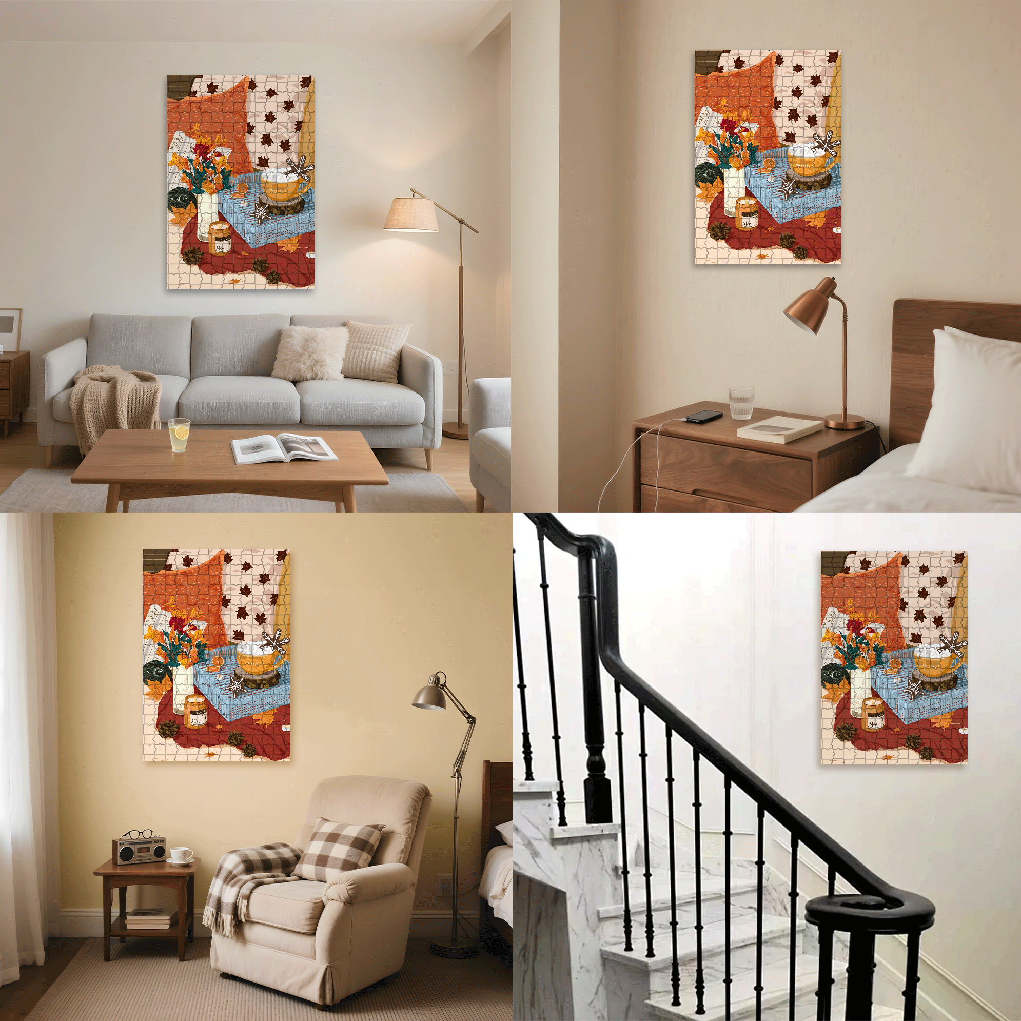 I Drink Coffee Every Day 500pcs/1000pcs Jigsaw Puzzle, Scratch-Resistant, Interactive Family Game & Brain-Boosting DIY Decor, Perfect for Halloween, Christmas & New Year Gifts, Family Puzzle Game