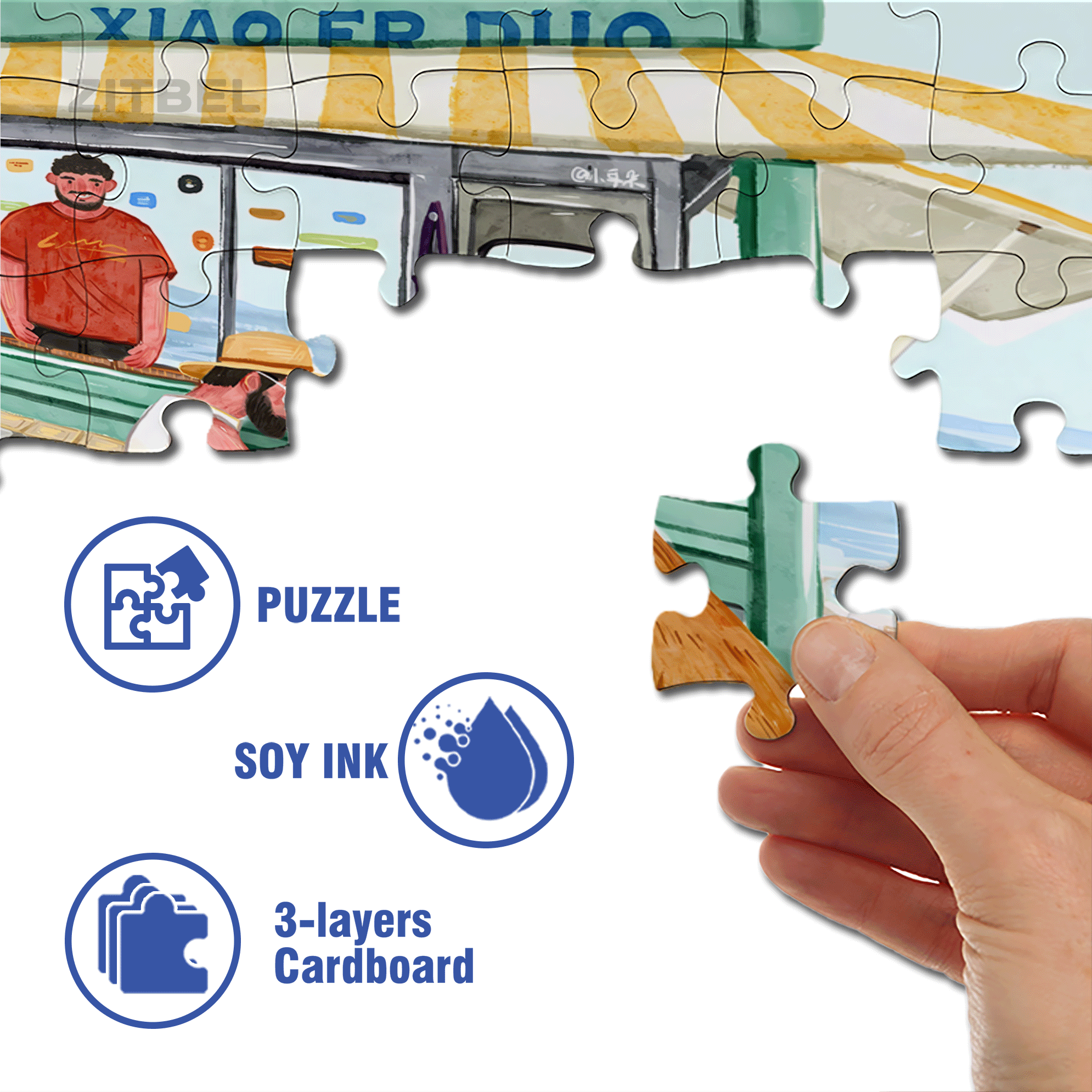 I Want It 500pcs/1000pcs Jigsaw Puzzle, Scratch-Resistant, Interactive Family Game & Brain-Boosting DIY Decor, Perfect for Halloween, Christmas & New Year Gifts, Family Puzzle Game