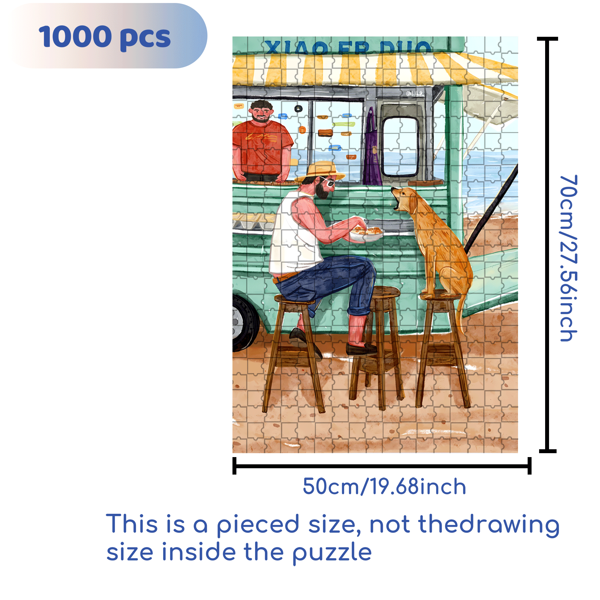 I Want It 500pcs/1000pcs Jigsaw Puzzle, Scratch-Resistant, Interactive Family Game & Brain-Boosting DIY Decor, Perfect for Halloween, Christmas & New Year Gifts, Family Puzzle Game