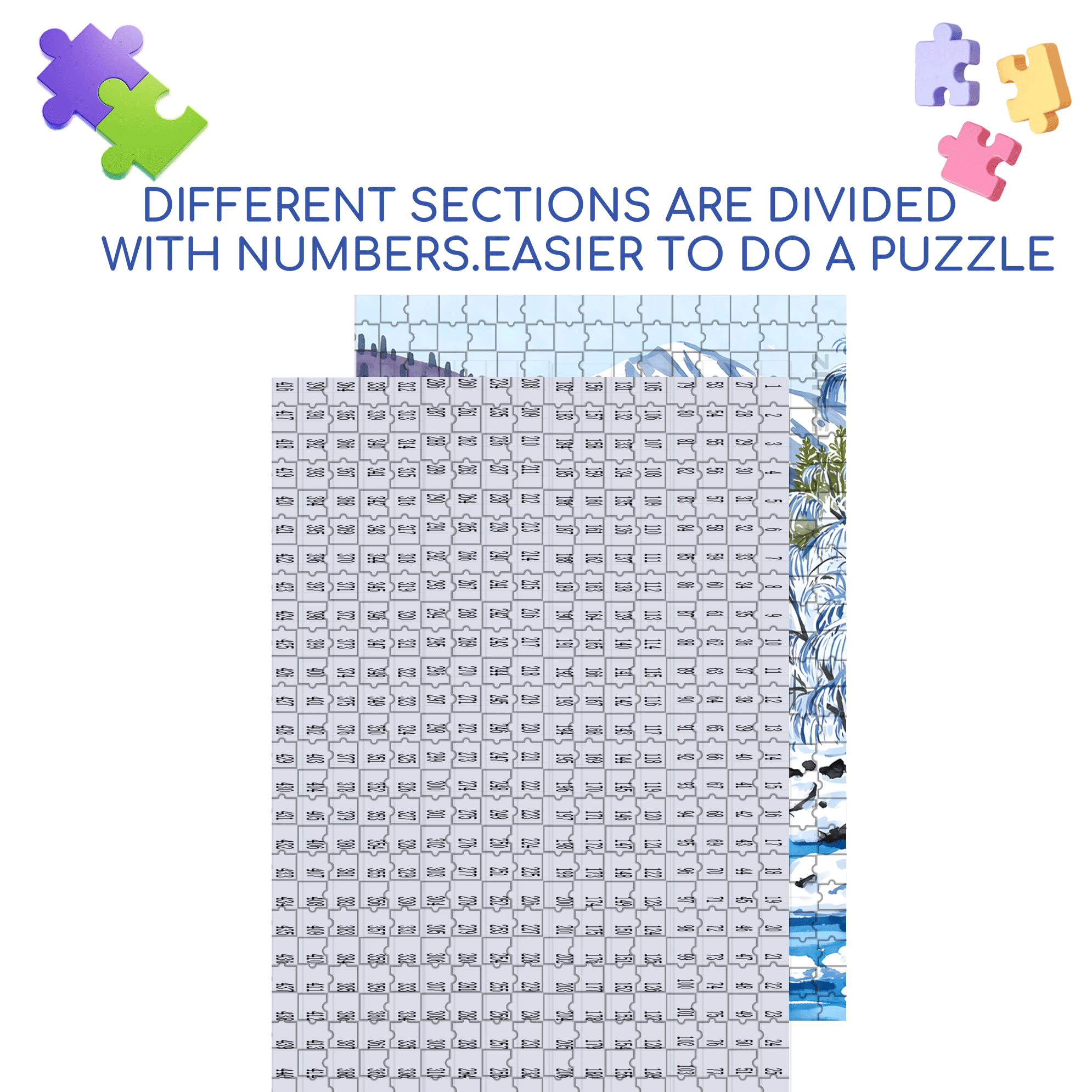 Iceberg Snow Water 500pcs/1000pcs Jigsaw Puzzle, Scratch-Resistant, Interactive Family Game & Brain-Boosting DIY Decor, Perfect for Halloween, Christmas & New Year Gifts, Family Puzzle Game