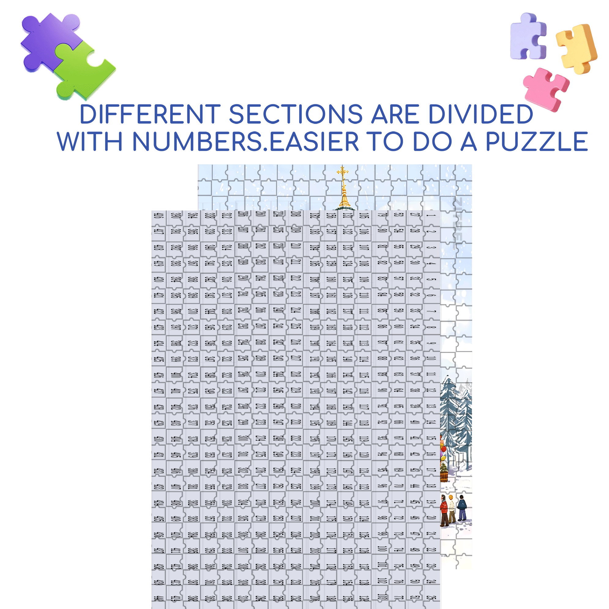 In Moscow 500pcs/1000pcs Jigsaw Puzzle, Scratch-Resistant, Interactive Family Game & Brain-Boosting DIY Decor, Perfect for Halloween, Christmas & New Year Gifts, Family Puzzle Game