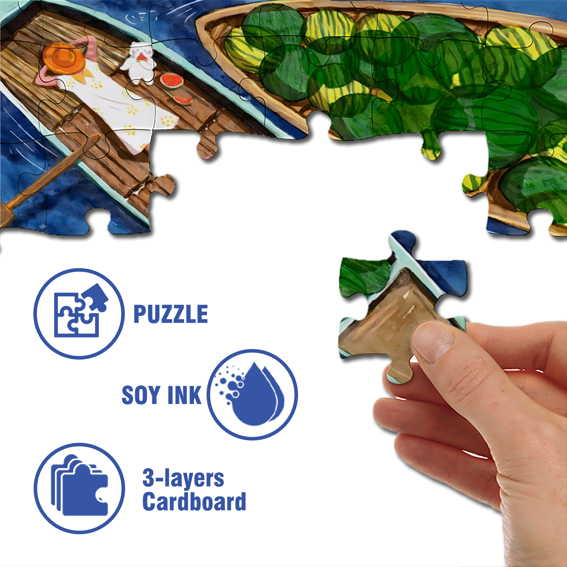 In Vietnam 500pcs/1000pcs Jigsaw Puzzle, Scratch-Resistant, Interactive Family Game & Brain-Boosting DIY Decor, Perfect for Halloween, Christmas & New Year Gifts, Family Puzzle Game