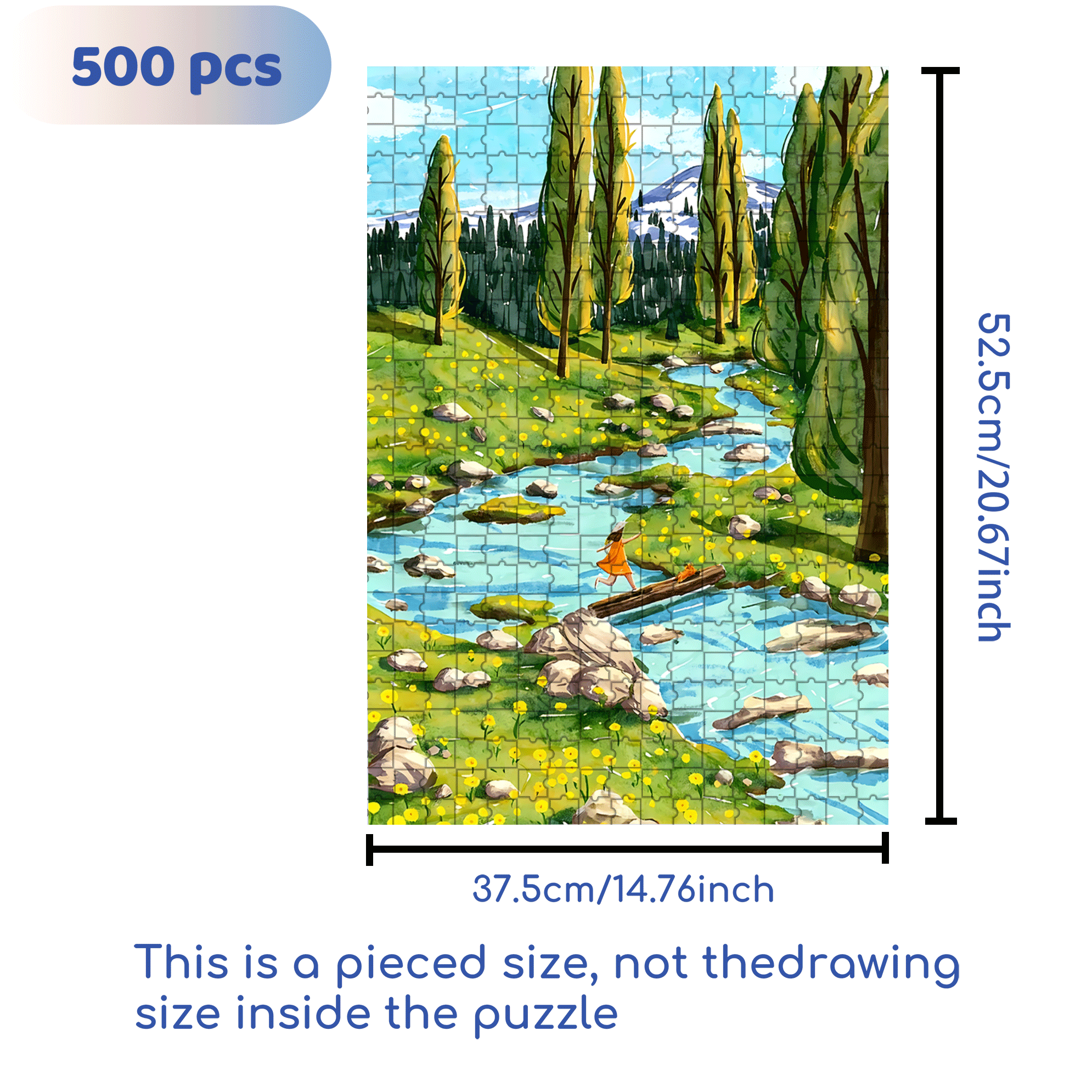 Joyful Running 500pcs/1000pcs Jigsaw Puzzle, Scratch-Resistant, Interactive Family Game & Brain-Boosting DIY Decor, Perfect for Halloween, Christmas & New Year Gifts, Family Puzzle Game