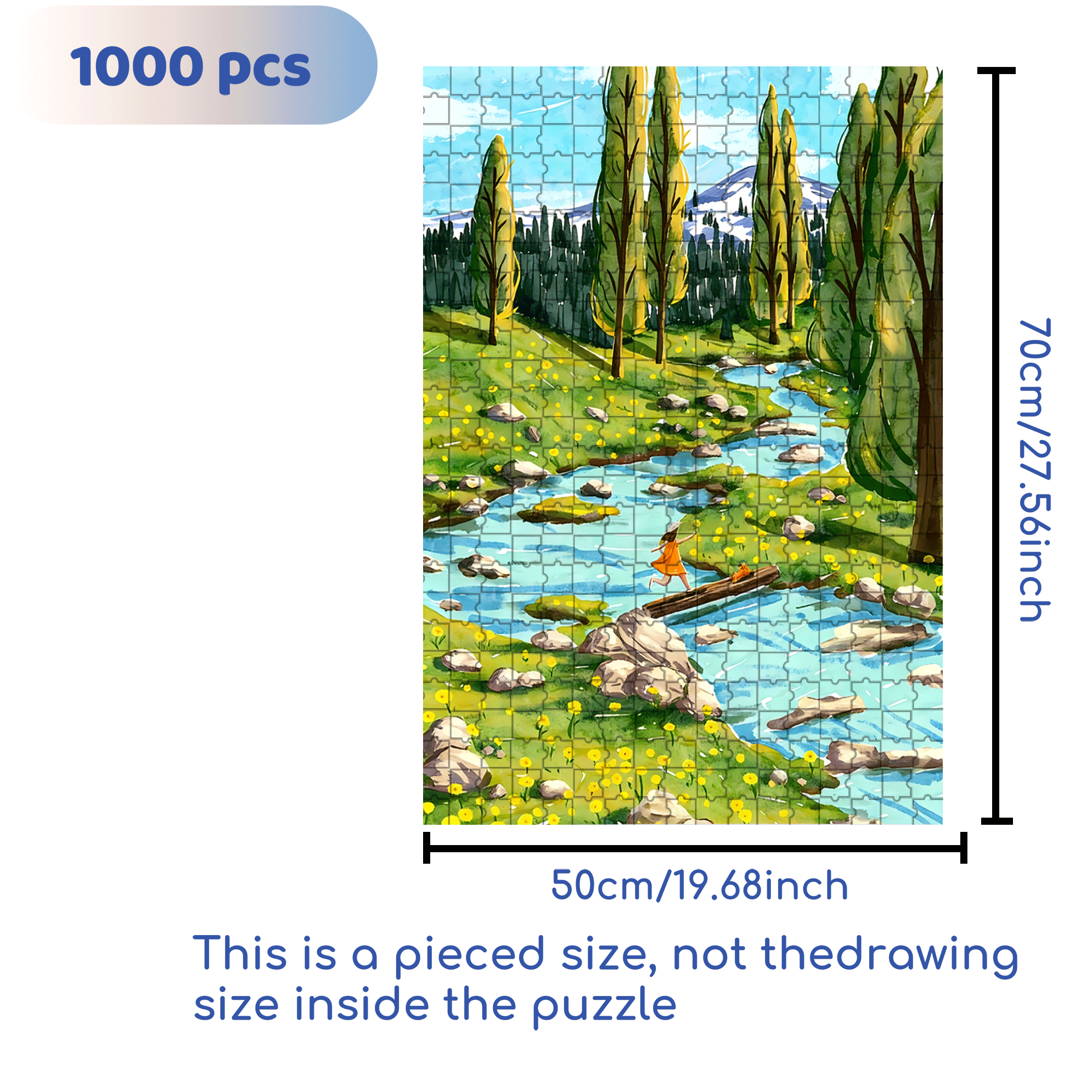 Joyful Running 500pcs/1000pcs Jigsaw Puzzle, Scratch-Resistant, Interactive Family Game & Brain-Boosting DIY Decor, Perfect for Halloween, Christmas & New Year Gifts, Family Puzzle Game