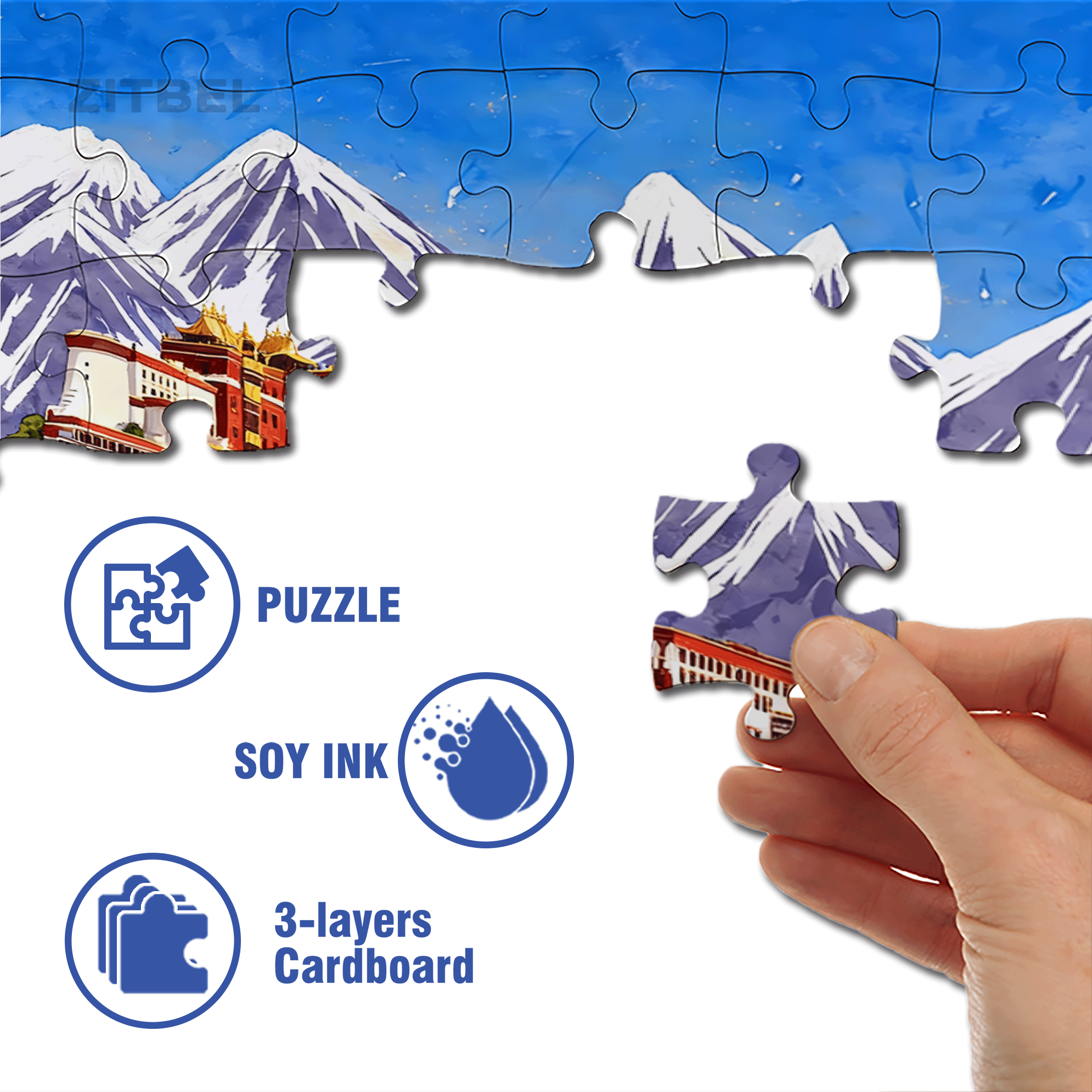 Lasa 500pcs/1000pcs Jigsaw Puzzle, Scratch-Resistant, Interactive Family Game & Brain-Boosting DIY Decor, Perfect for Halloween, Christmas & New Year Gifts, Family Puzzle Game