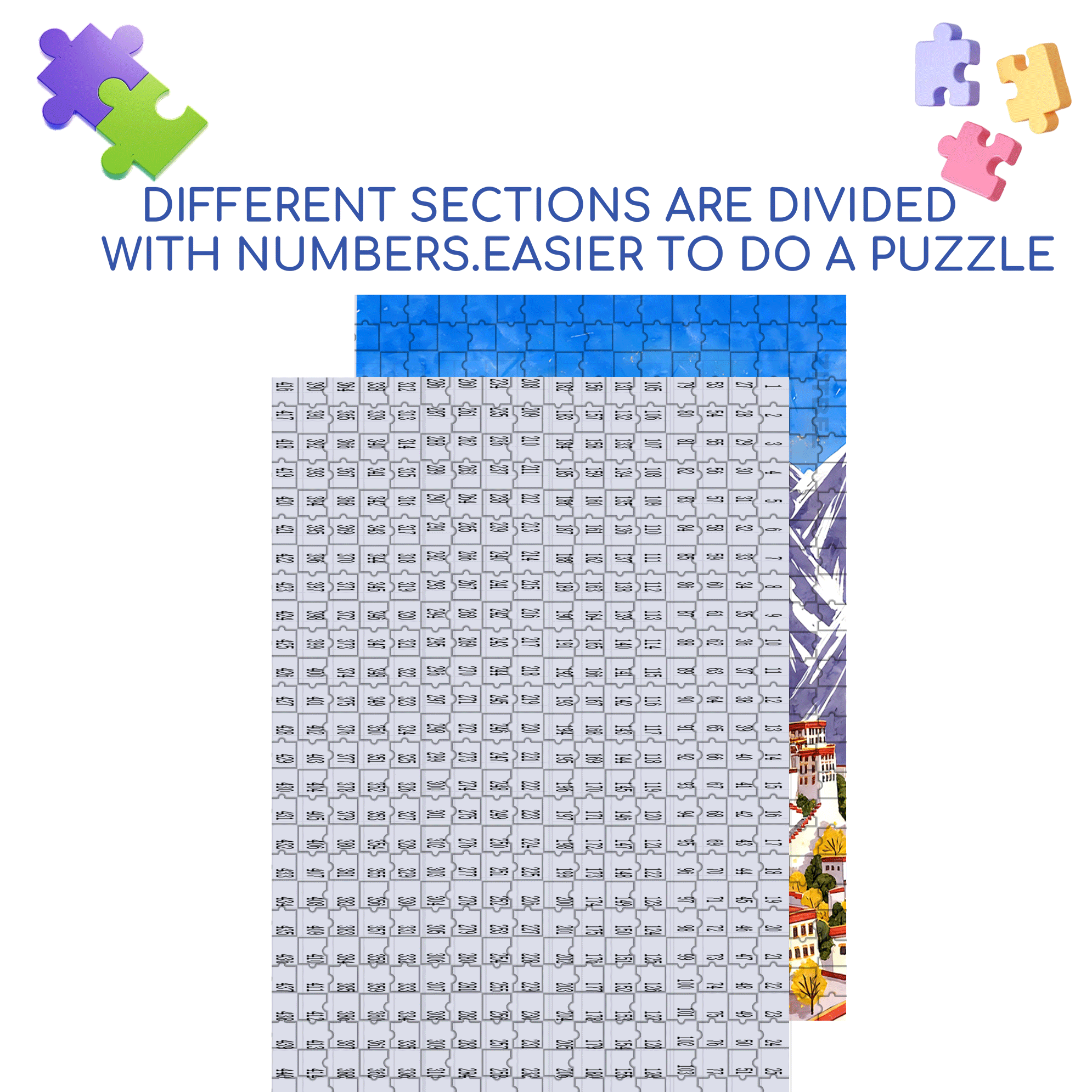 Lasa 500pcs/1000pcs Jigsaw Puzzle, Scratch-Resistant, Interactive Family Game & Brain-Boosting DIY Decor, Perfect for Halloween, Christmas & New Year Gifts, Family Puzzle Game