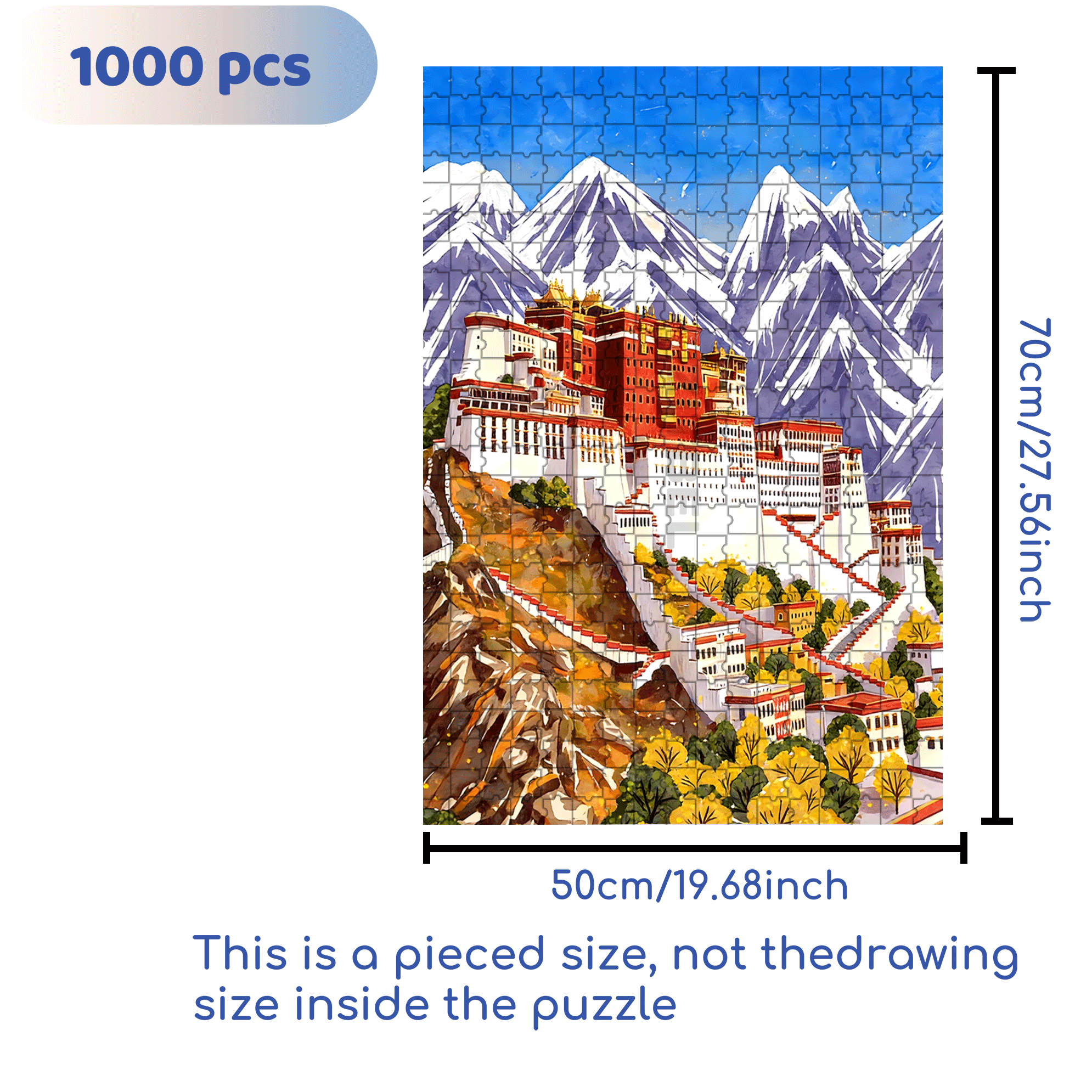 Lasa 500pcs/1000pcs Jigsaw Puzzle, Scratch-Resistant, Interactive Family Game & Brain-Boosting DIY Decor, Perfect for Halloween, Christmas & New Year Gifts, Family Puzzle Game