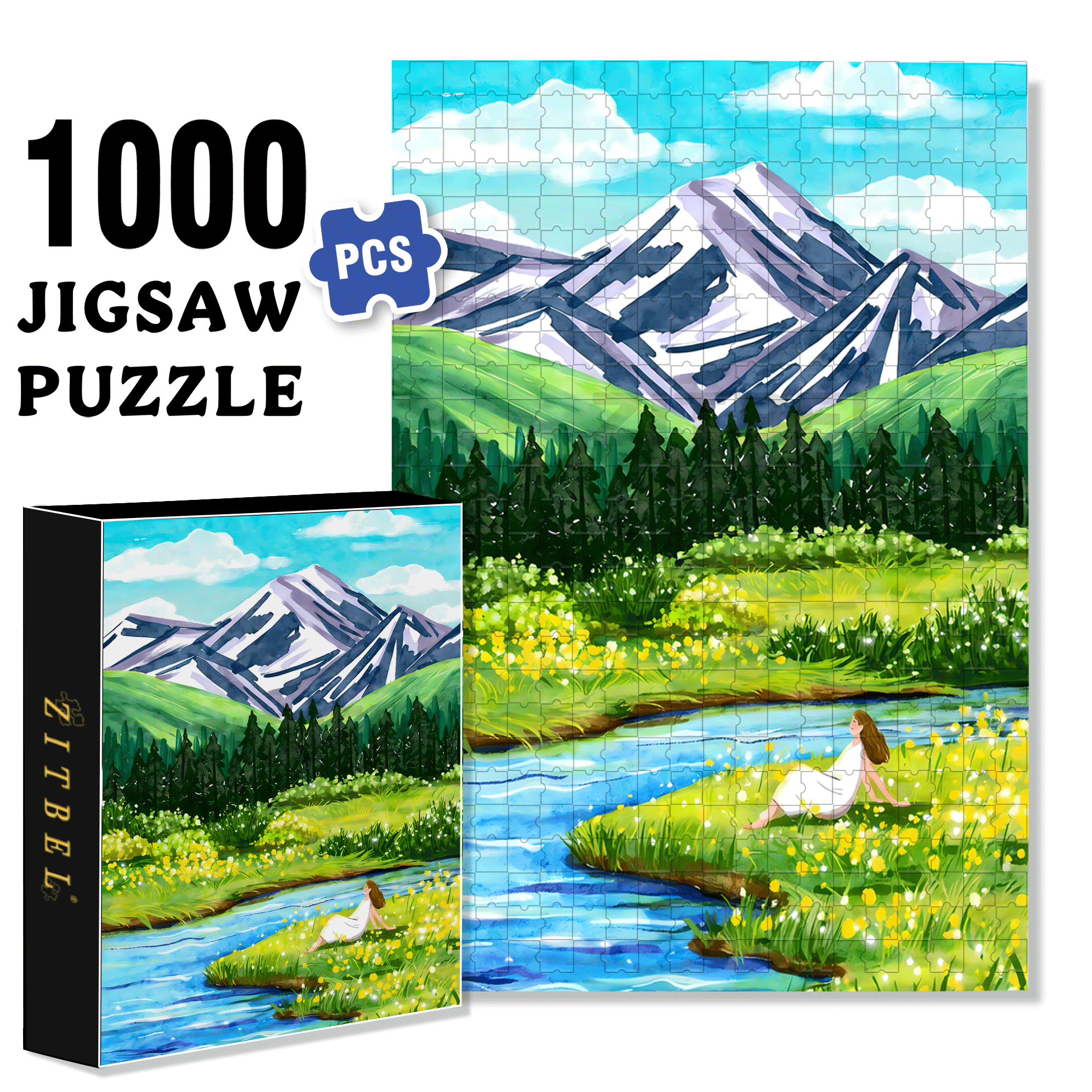 Let's Go To The Outskirts 2 500pcs/1000pcs Jigsaw Puzzle, Scratch-Resistant, Interactive Family Game & Brain-Boosting DIY Decor, Perfect for Halloween, Christmas & New Year Gifts, Family Puzzle Game