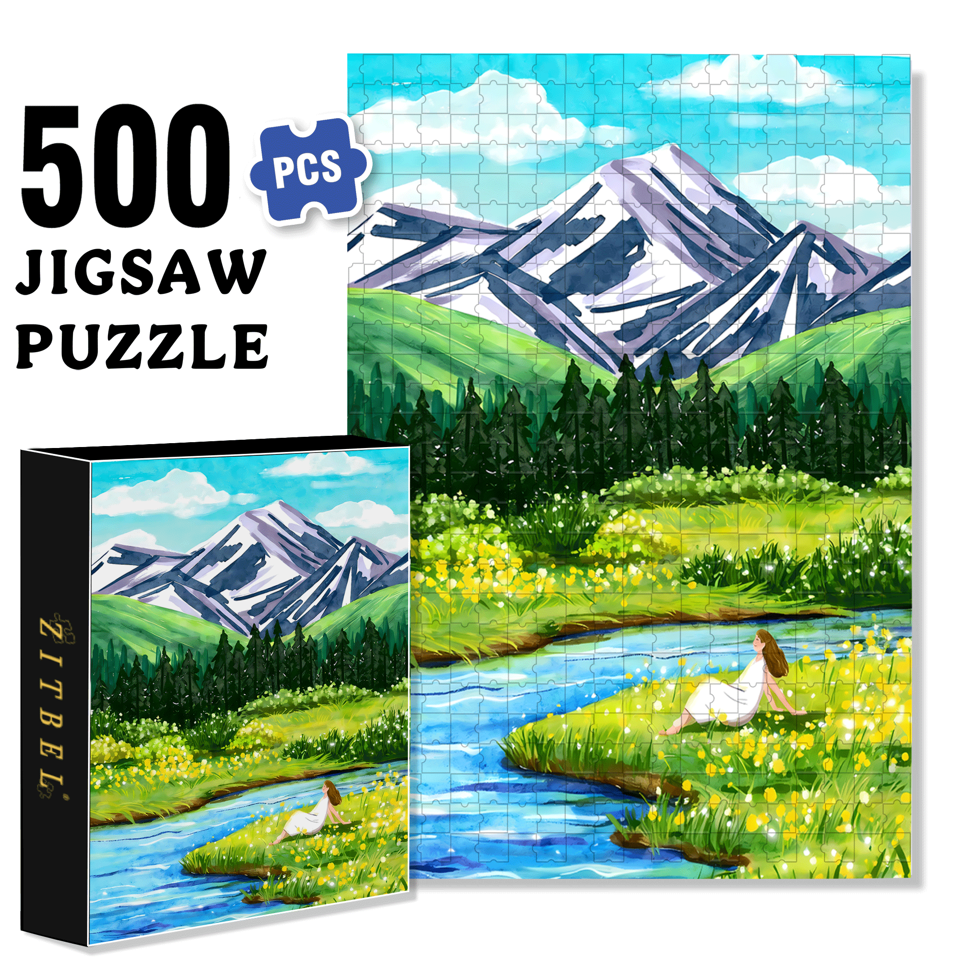 Let's Go To The Outskirts 2 500pcs/1000pcs Jigsaw Puzzle, Scratch-Resistant, Interactive Family Game & Brain-Boosting DIY Decor, Perfect for Halloween, Christmas & New Year Gifts, Family Puzzle Game