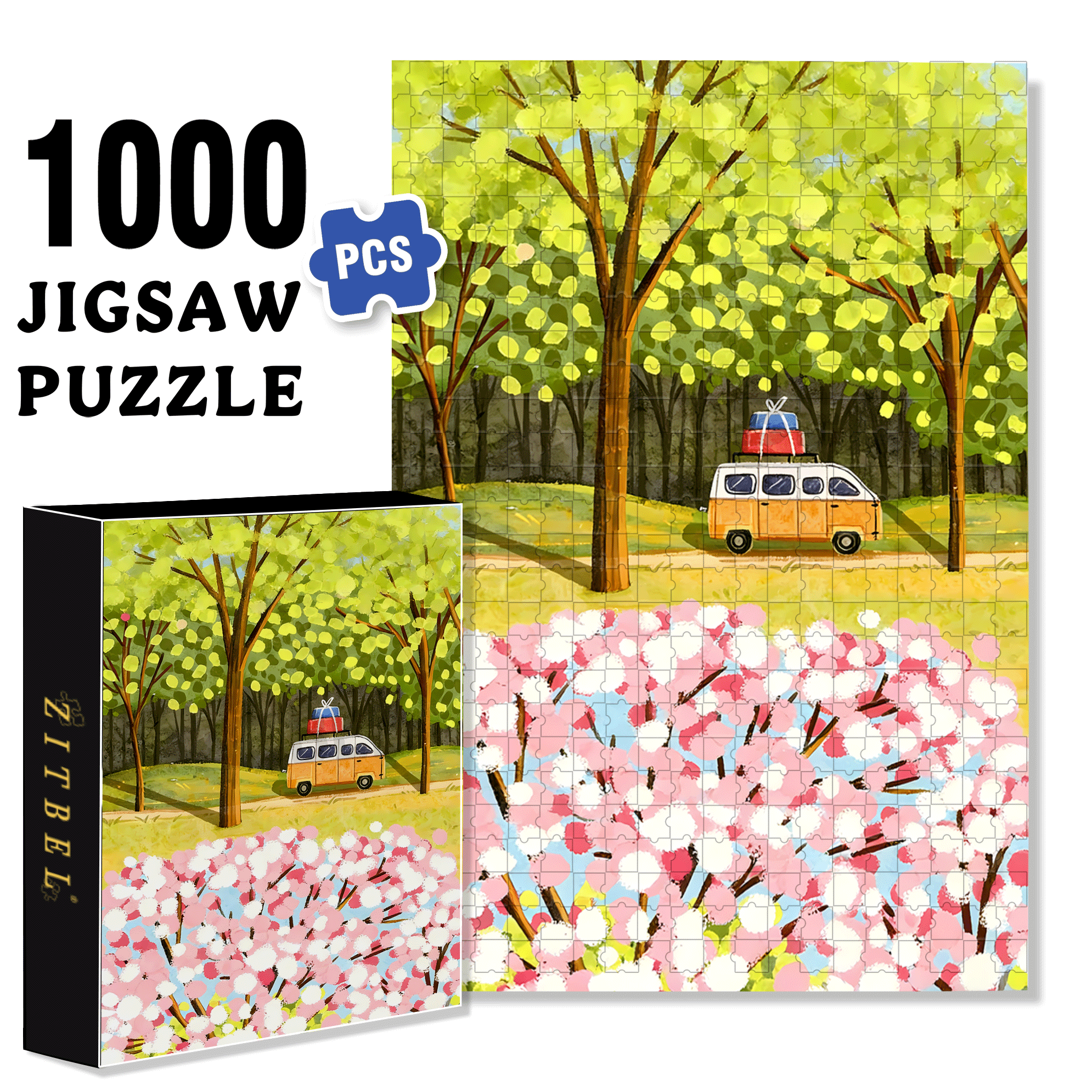 Let's Go To The Outskirts 3 500pcs/1000pcs Jigsaw Puzzle, Scratch-Resistant, Interactive Family Game & Brain-Boosting DIY Decor, Perfect for Halloween, Christmas & New Year Gifts, Family Puzzle Game