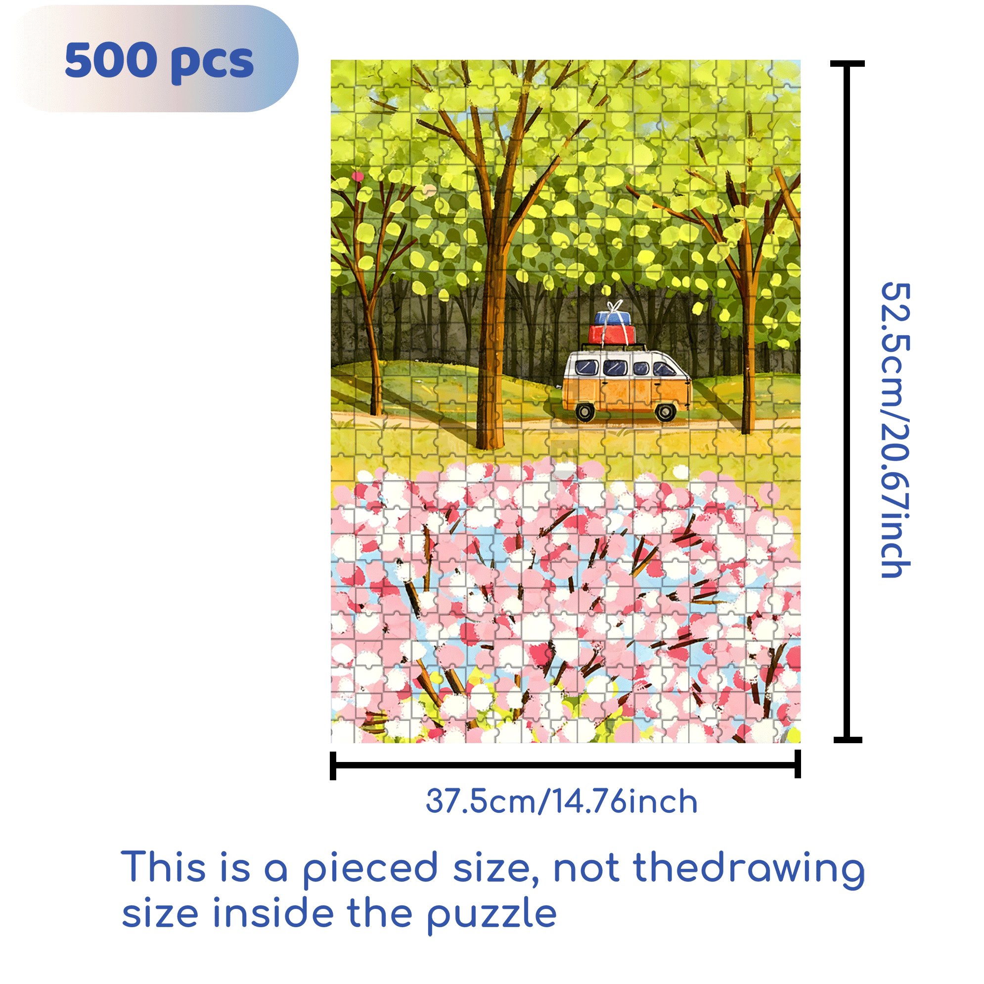Let's Go To The Outskirts 3 500pcs/1000pcs Jigsaw Puzzle, Scratch-Resistant, Interactive Family Game & Brain-Boosting DIY Decor, Perfect for Halloween, Christmas & New Year Gifts, Family Puzzle Game