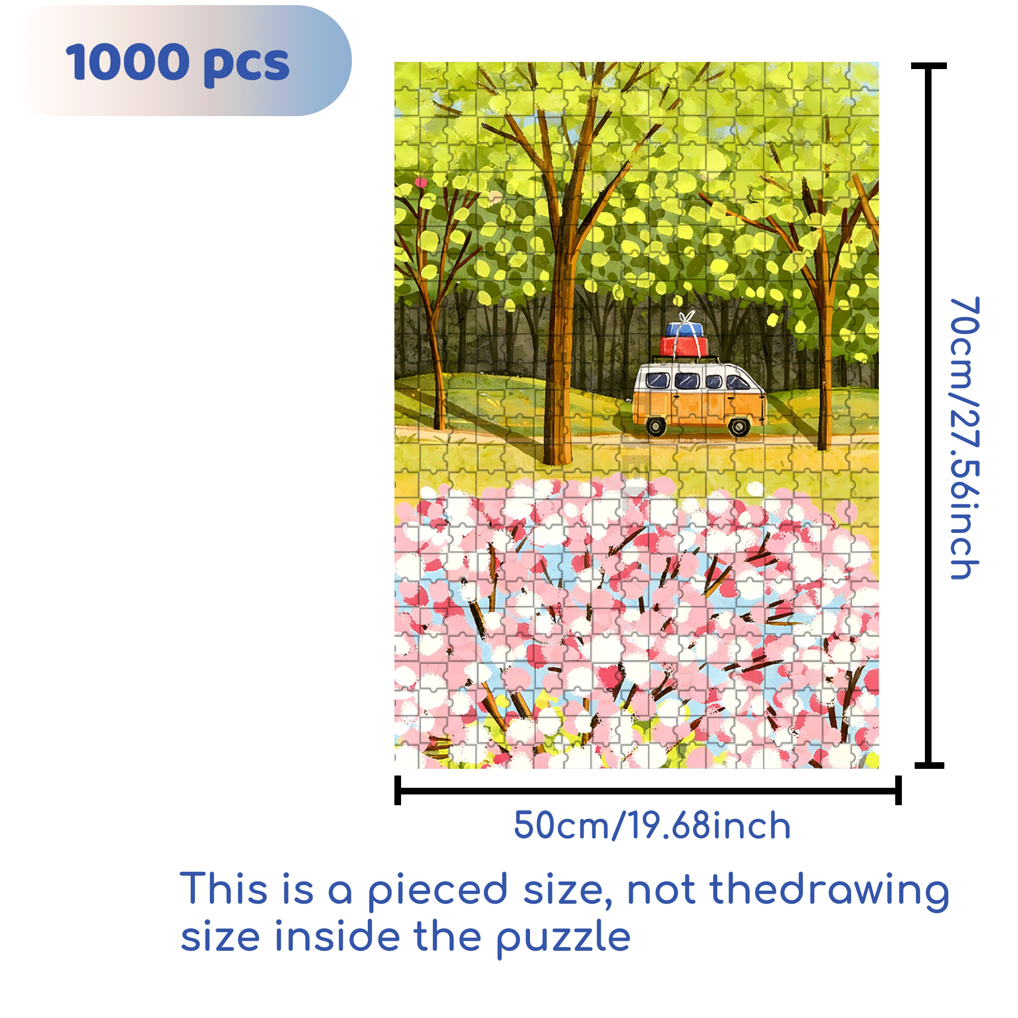Let's Go To The Outskirts 3 500pcs/1000pcs Jigsaw Puzzle, Scratch-Resistant, Interactive Family Game & Brain-Boosting DIY Decor, Perfect for Halloween, Christmas & New Year Gifts, Family Puzzle Game