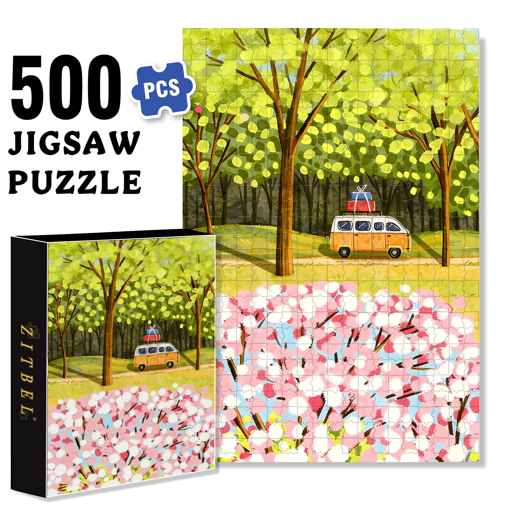 Let's Go To The Outskirts 3 500pcs/1000pcs Jigsaw Puzzle, Scratch-Resistant, Interactive Family Game & Brain-Boosting DIY Decor, Perfect for Halloween, Christmas & New Year Gifts, Family Puzzle Game