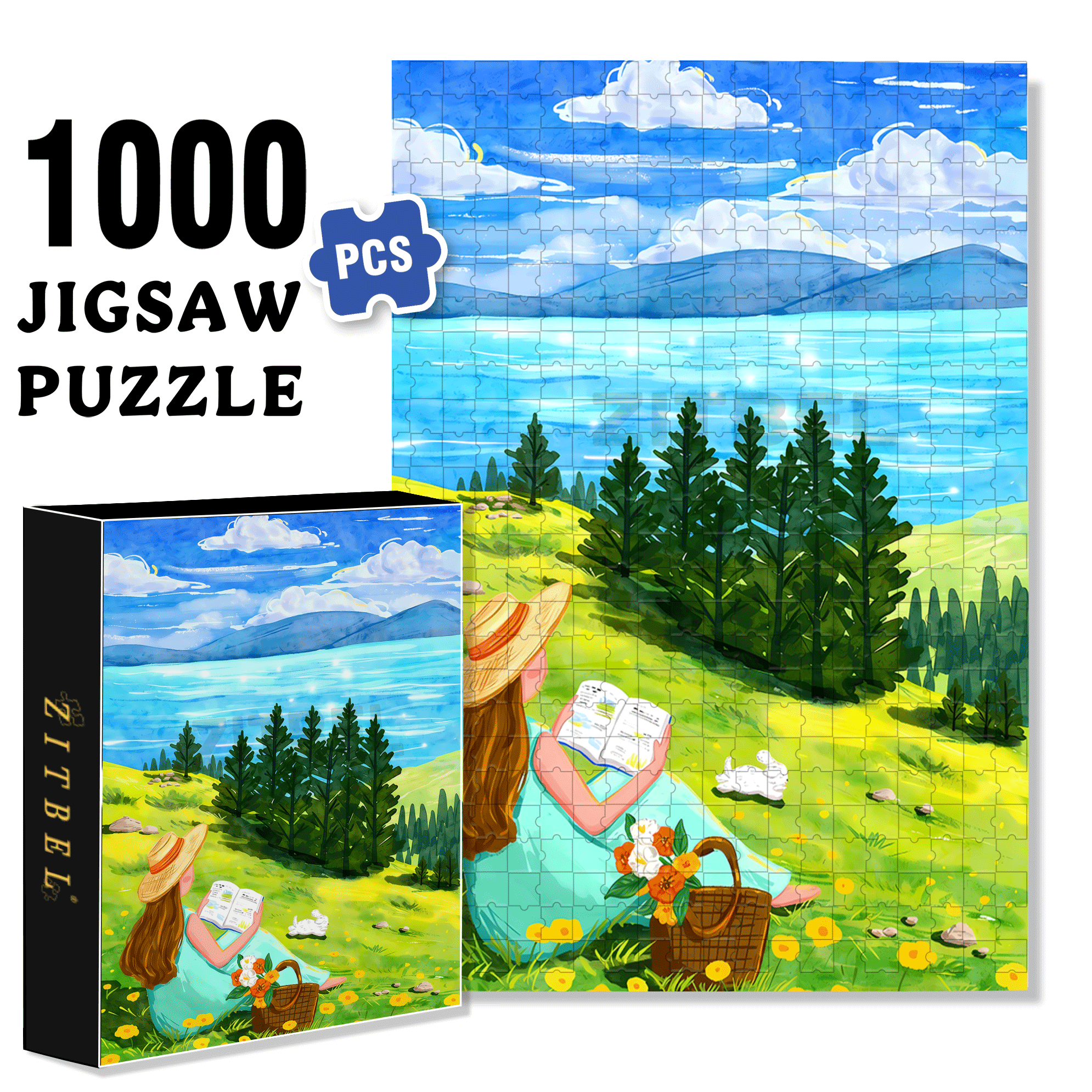 Let's Go To The Outskirts 500pcs/1000pcs Jigsaw Puzzle, Scratch-Resistant, Interactive Family Game & Brain-Boosting DIY Decor, Perfect for Halloween, Christmas & New Year Gifts, Family Puzzle Game