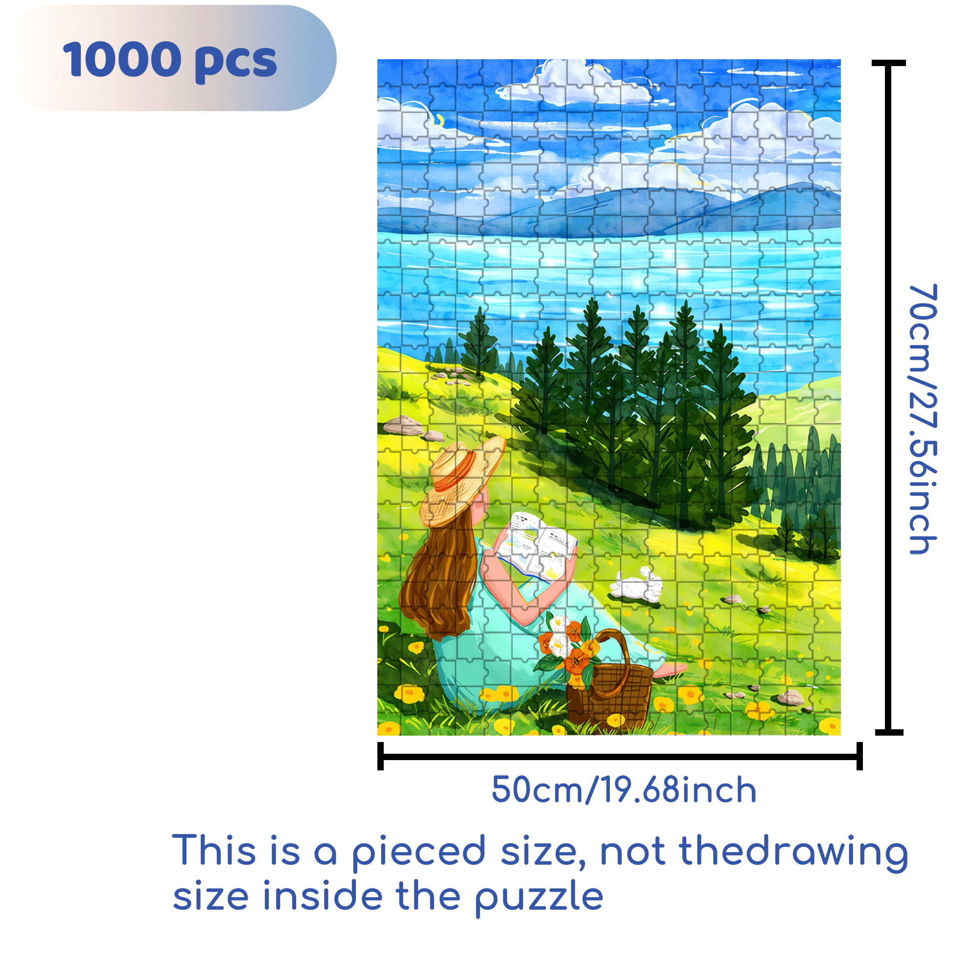 Let's Go To The Outskirts 500pcs/1000pcs Jigsaw Puzzle, Scratch-Resistant, Interactive Family Game & Brain-Boosting DIY Decor, Perfect for Halloween, Christmas & New Year Gifts, Family Puzzle Game