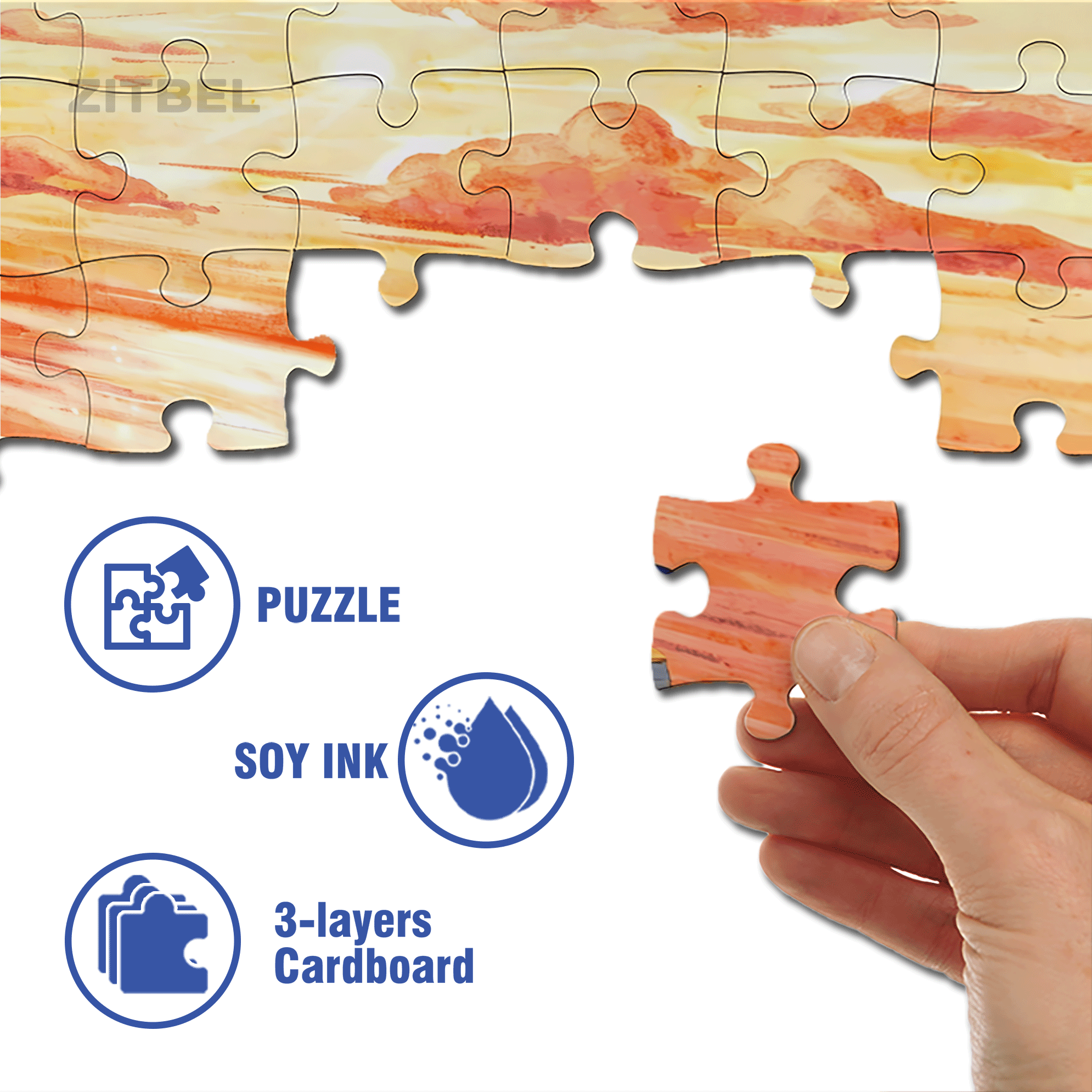Lover Under The Sunset 500pcs/1000pcs Jigsaw Puzzle, Scratch-Resistant, Interactive Family Game & Brain-Boosting DIY Decor, Perfect for Halloween, Christmas & New Year Gifts, Family Puzzle Game