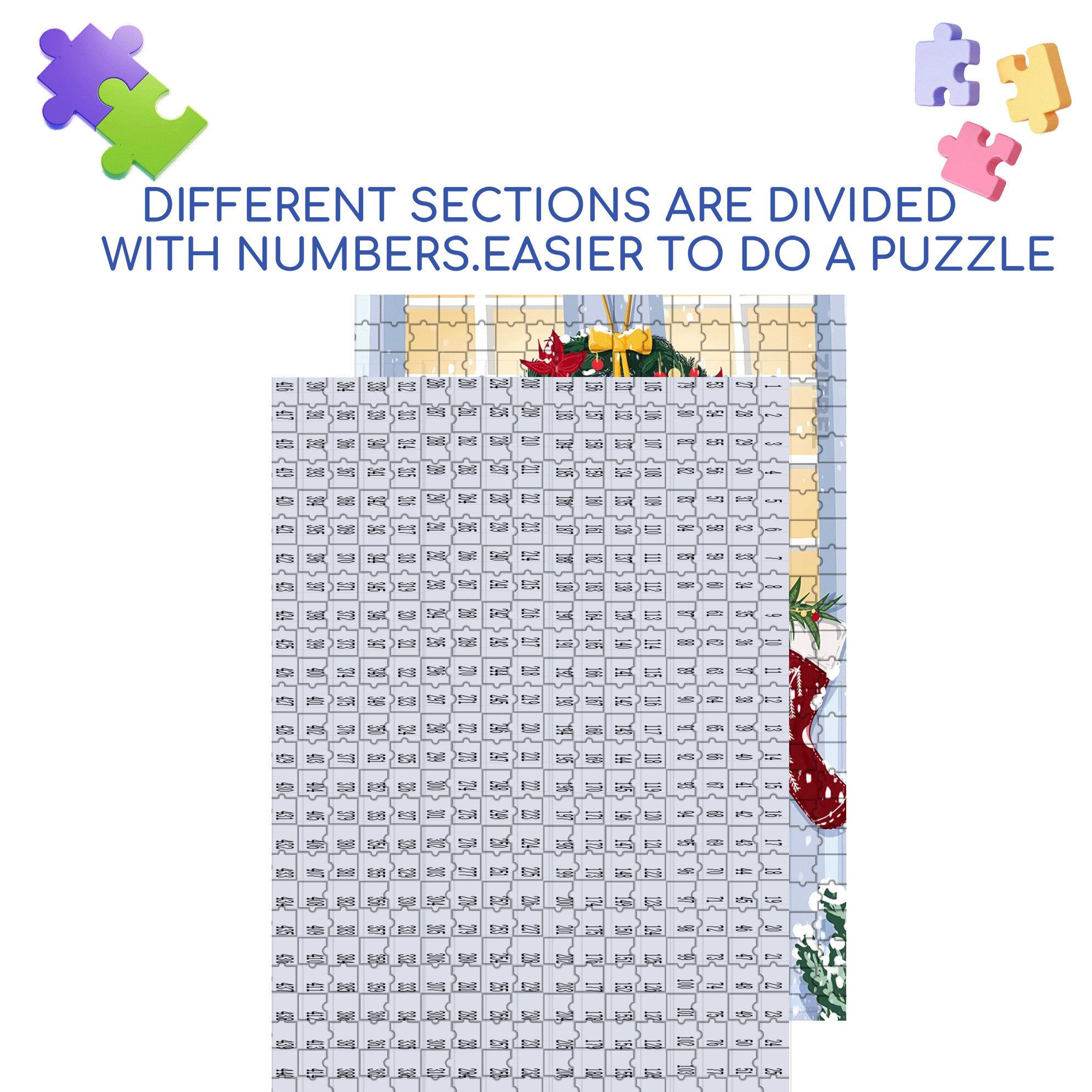 Lucky Gingerbread 500pcs/1000pcs Jigsaw Puzzle, Scratch-Resistant, Interactive Family Game & Brain-Boosting DIY Decor, Perfect for Halloween, Christmas & New Year Gifts, Family Puzzle Game