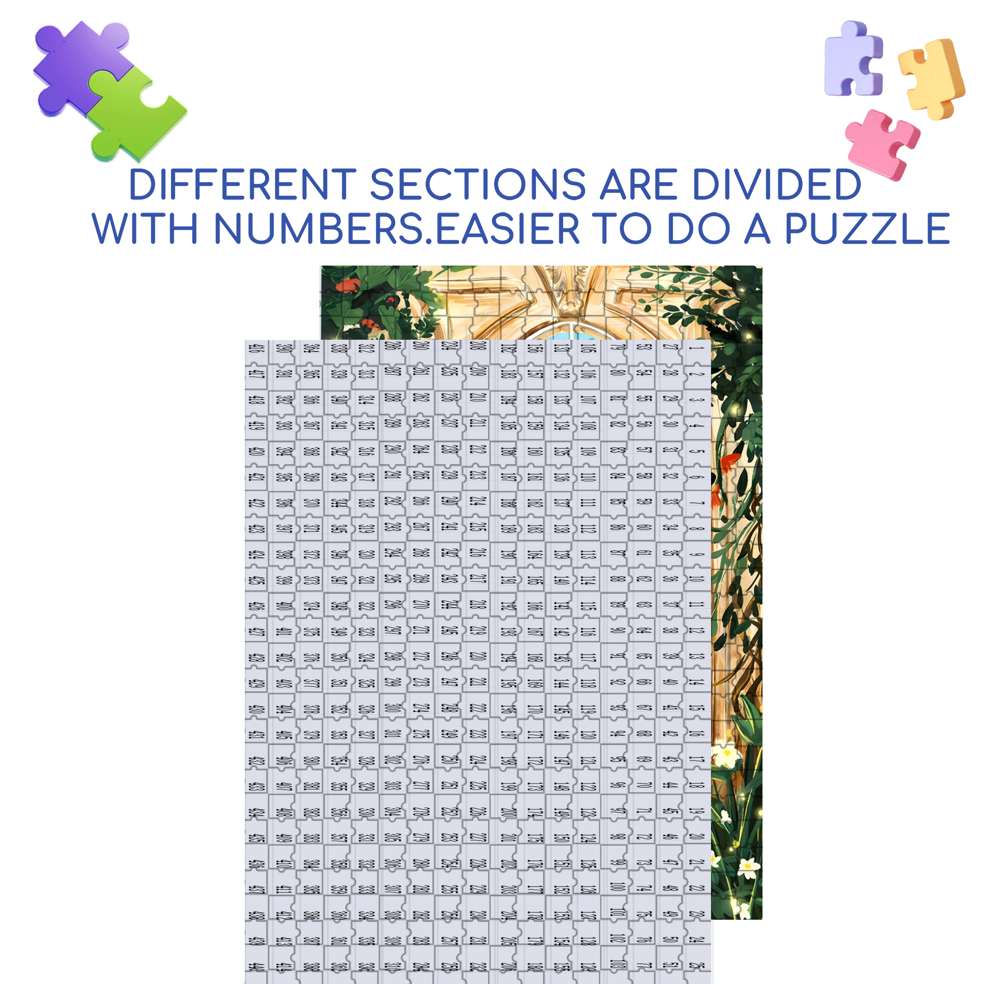 Manor Girl 500pcs/1000pcs Jigsaw Puzzle, Scratch-Resistant, Interactive Family Game & Brain-Boosting DIY Decor, Perfect for Halloween, Christmas & New Year Gifts, Family Puzzle Game