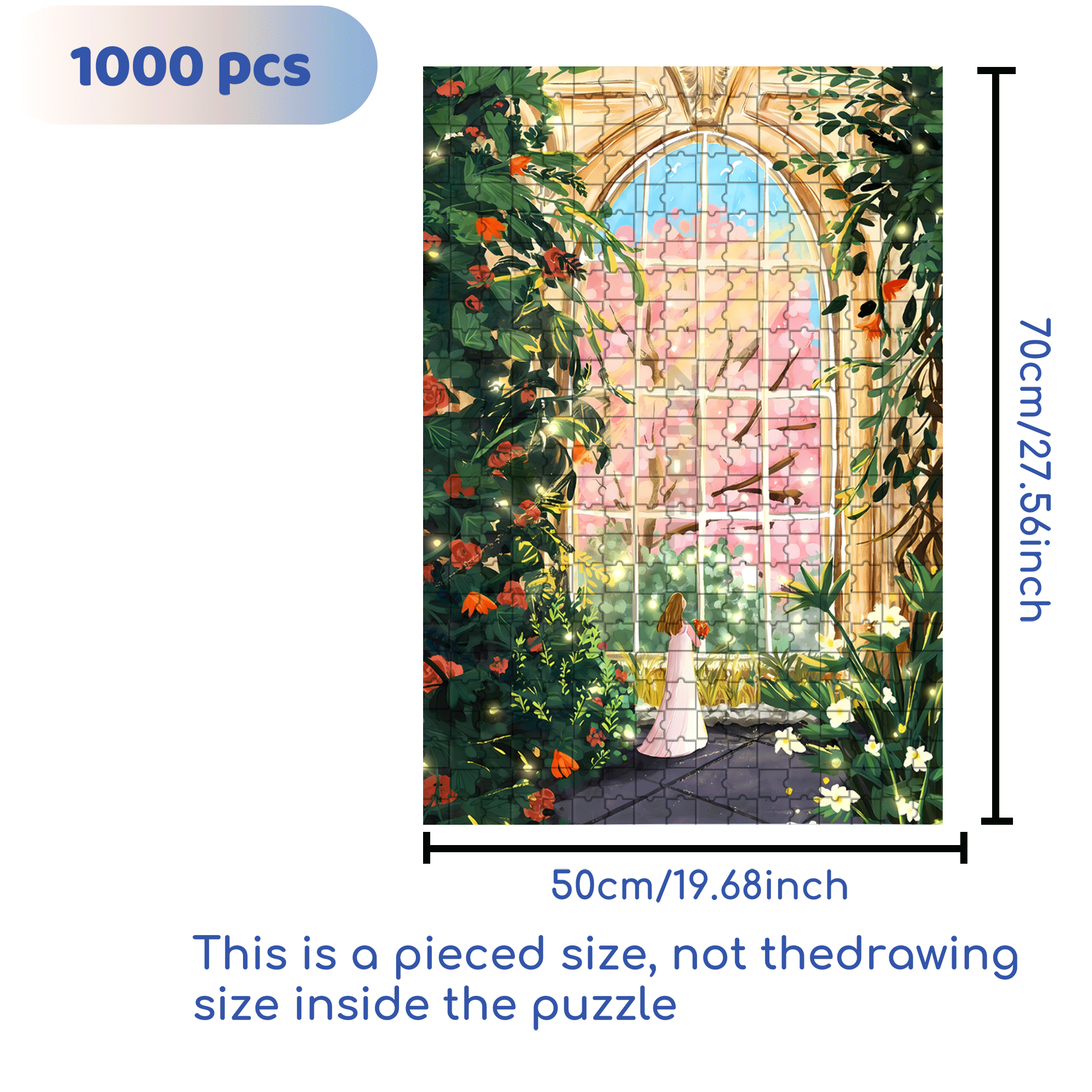 Manor Girl 500pcs/1000pcs Jigsaw Puzzle, Scratch-Resistant, Interactive Family Game & Brain-Boosting DIY Decor, Perfect for Halloween, Christmas & New Year Gifts, Family Puzzle Game