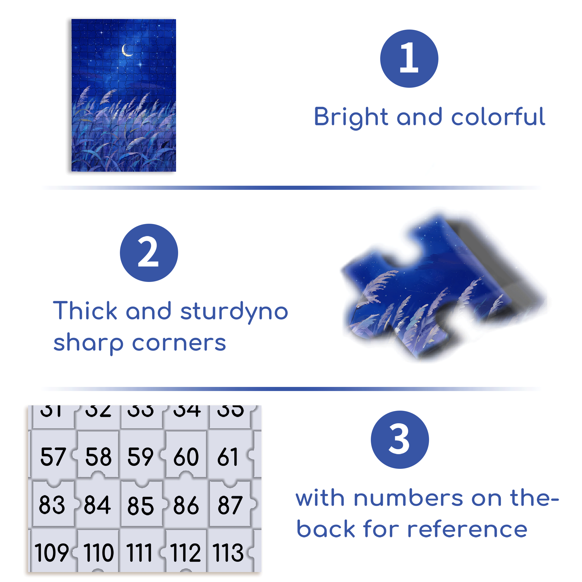 Moonlit Reed-Covered Shore 500pcs/1000pcs Jigsaw Puzzle, Scratch-Resistant, Interactive Family Game & Brain-Boosting DIY Decor, Perfect for Halloween, Christmas & New Year Gifts, Family Puzzle Game
