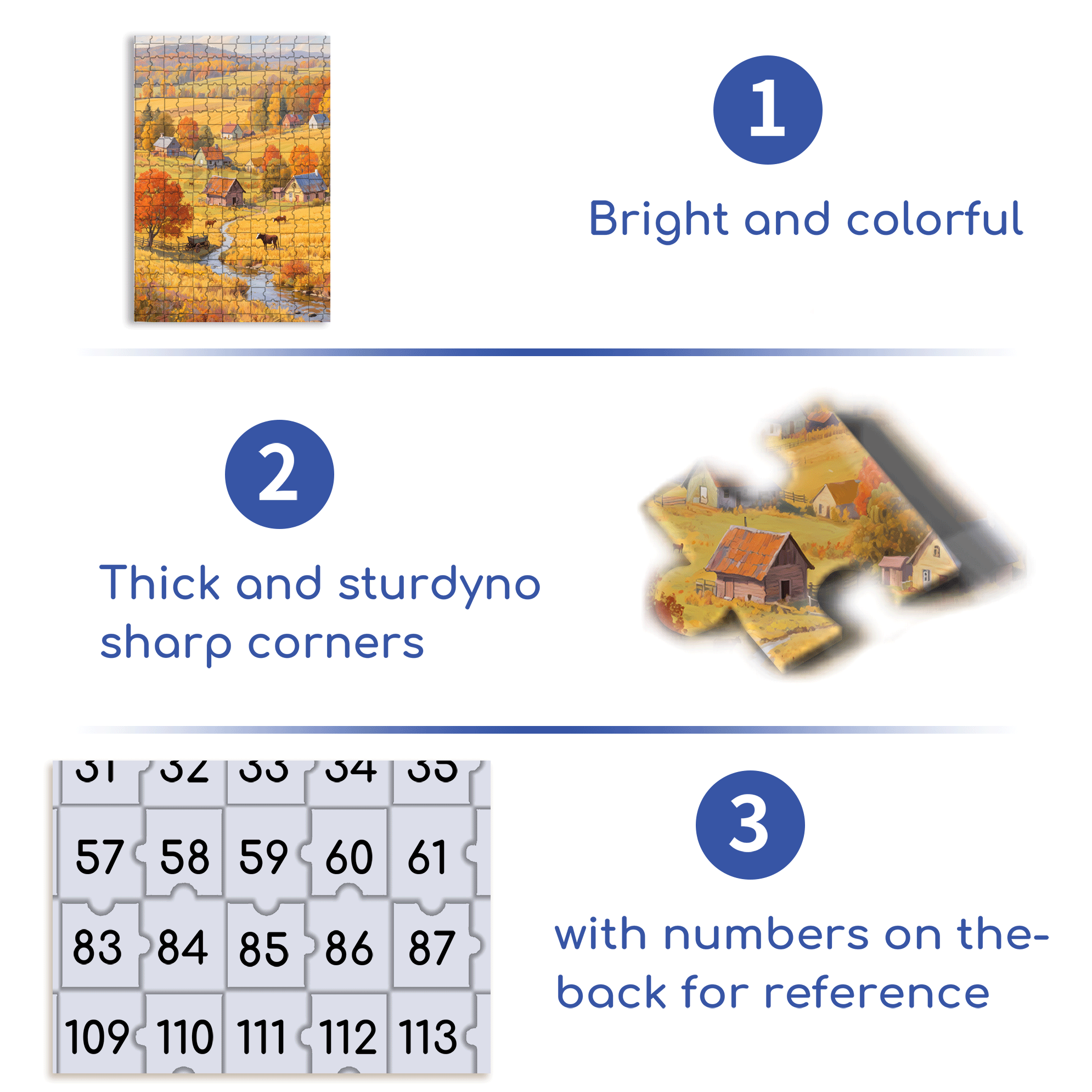 Muniu Valley 500pcs/1000pcs Jigsaw Puzzle, Scratch-Resistant, Interactive Family Game & Brain-Boosting DIY Decor, Perfect for Halloween, Christmas & New Year Gifts, Family Puzzle Game
