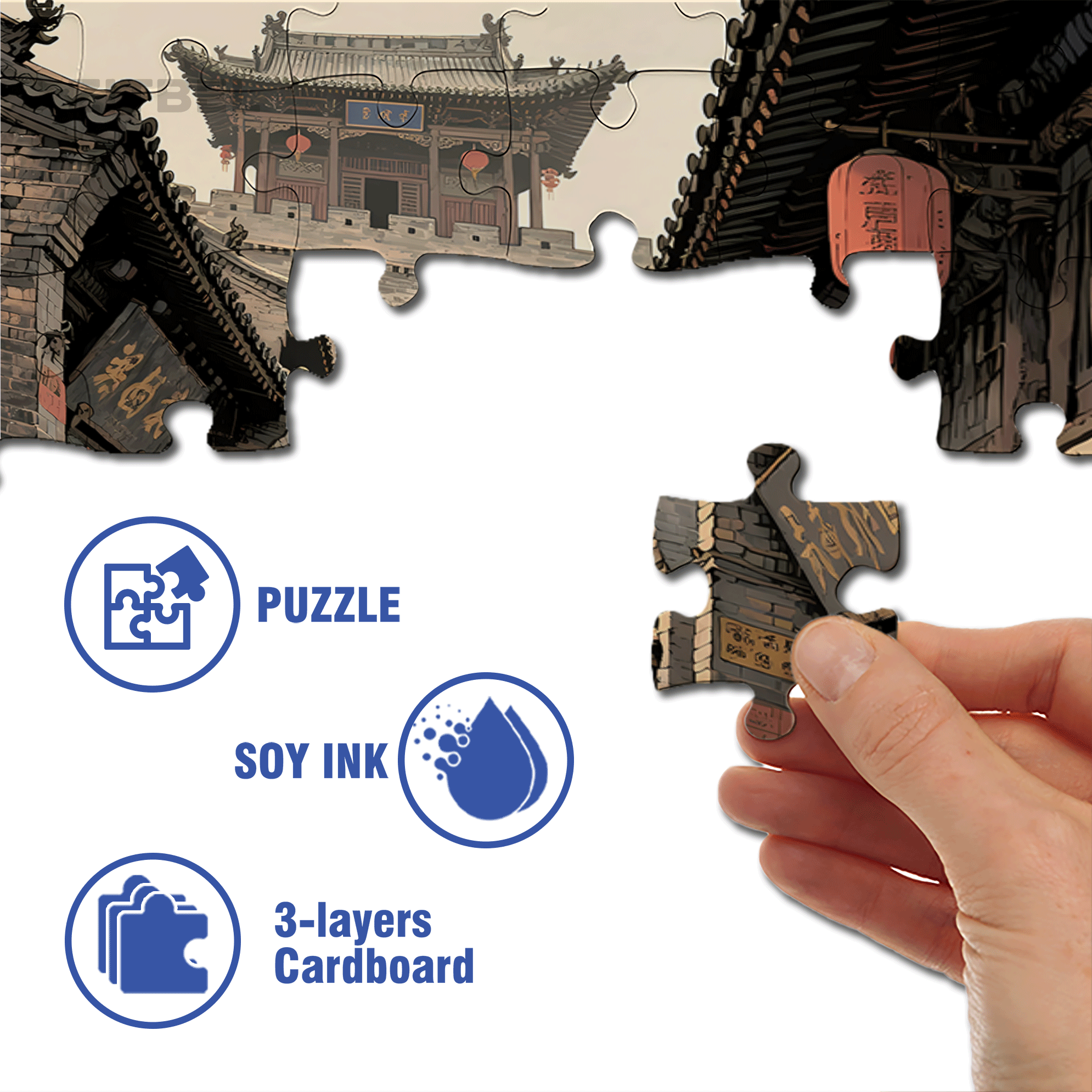 Narrow Winding Path 500pcs/1000pcs Jigsaw Puzzle, Scratch-Resistant, Interactive Family Game & Brain-Boosting DIY Decor, Perfect for Halloween, Christmas & New Year Gifts, Family Puzzle Game