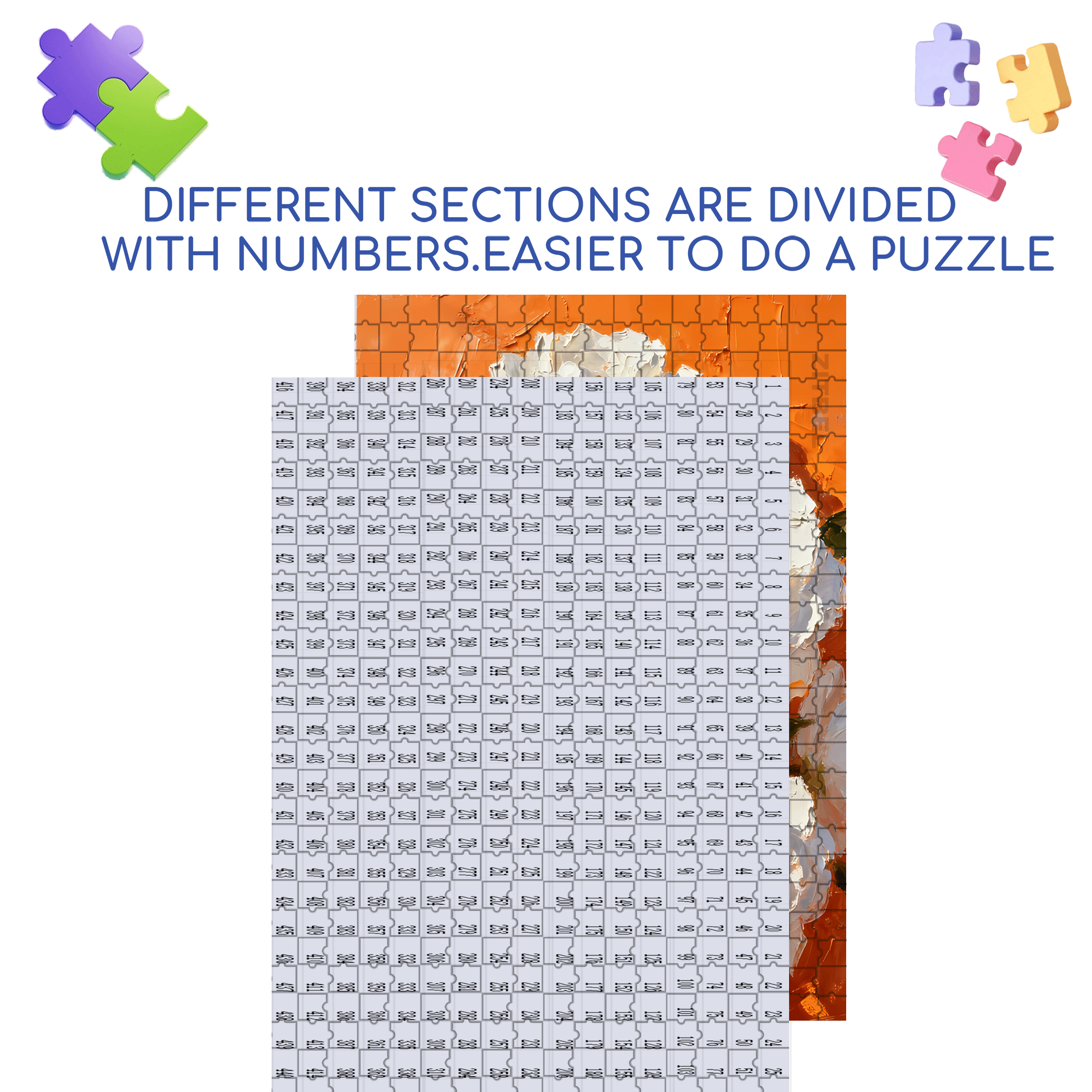 Oil Painting Style Flowers 500pcs/1000pcs Jigsaw Puzzle, Scratch-Resistant, Interactive Family Game & Brain-Boosting DIY Decor, Perfect for Halloween, Christmas & New Year Gifts, Family Puzzle Game