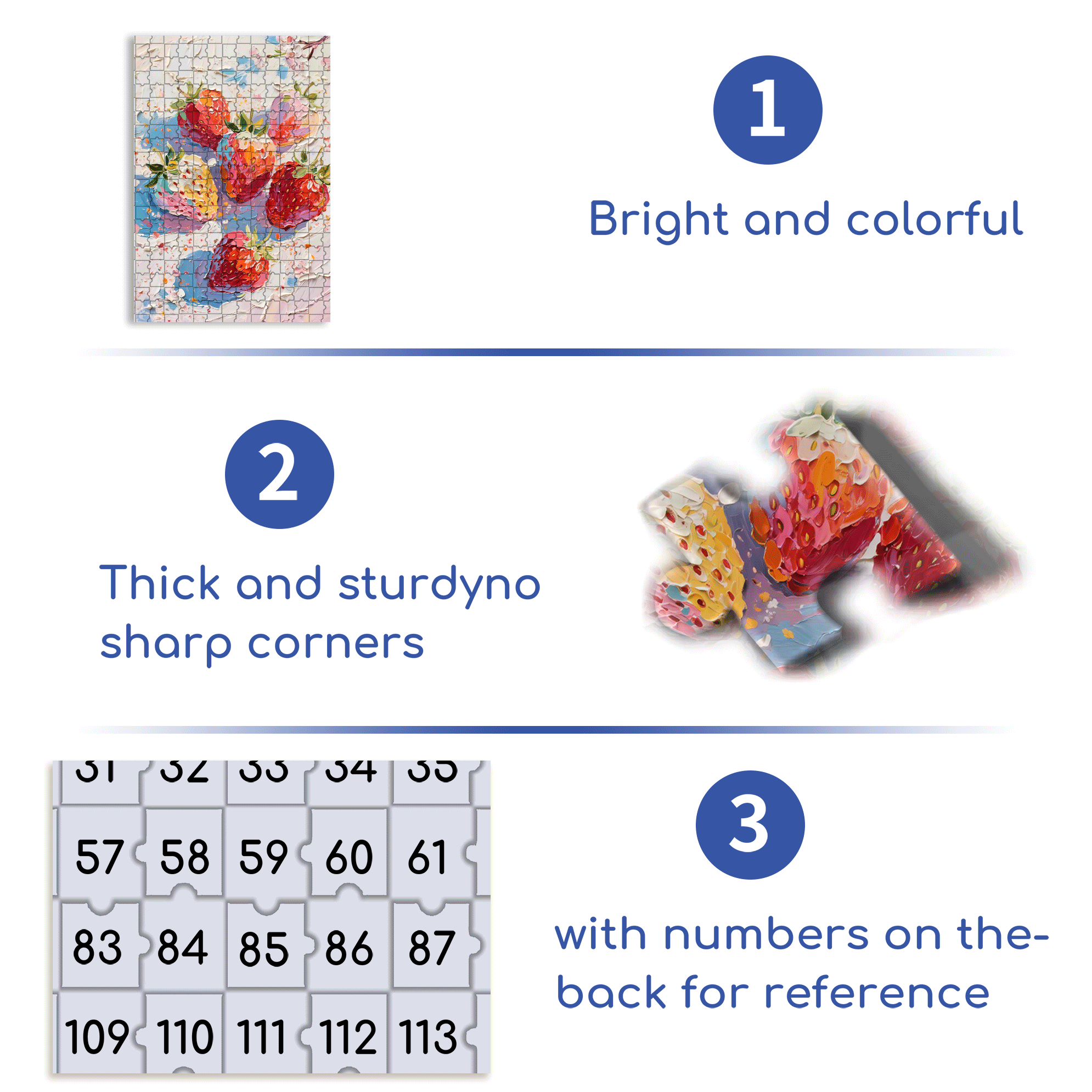 Oil Painting Style Strawberries 500pcs/1000pcs Jigsaw Puzzle, Scratch-Resistant, Interactive Family Game & Brain-Boosting DIY Decor, Perfect for Halloween, Christmas & New Year Gifts, Family Puzzle Game