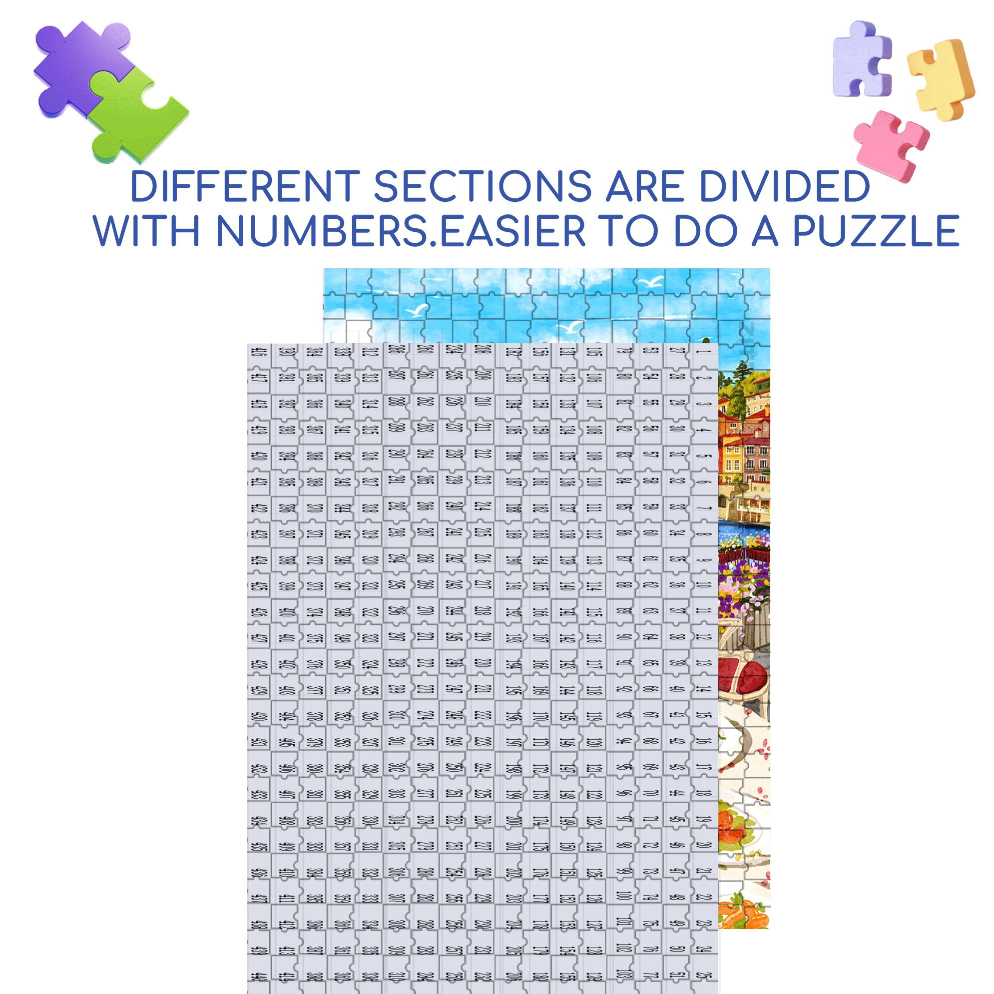 Pleasant 500pcs/1000pcs Jigsaw Puzzle, Scratch-Resistant, Interactive Family Game & Brain-Boosting DIY Decor, Perfect for Halloween, Christmas & New Year Gifts, Family Puzzle Game