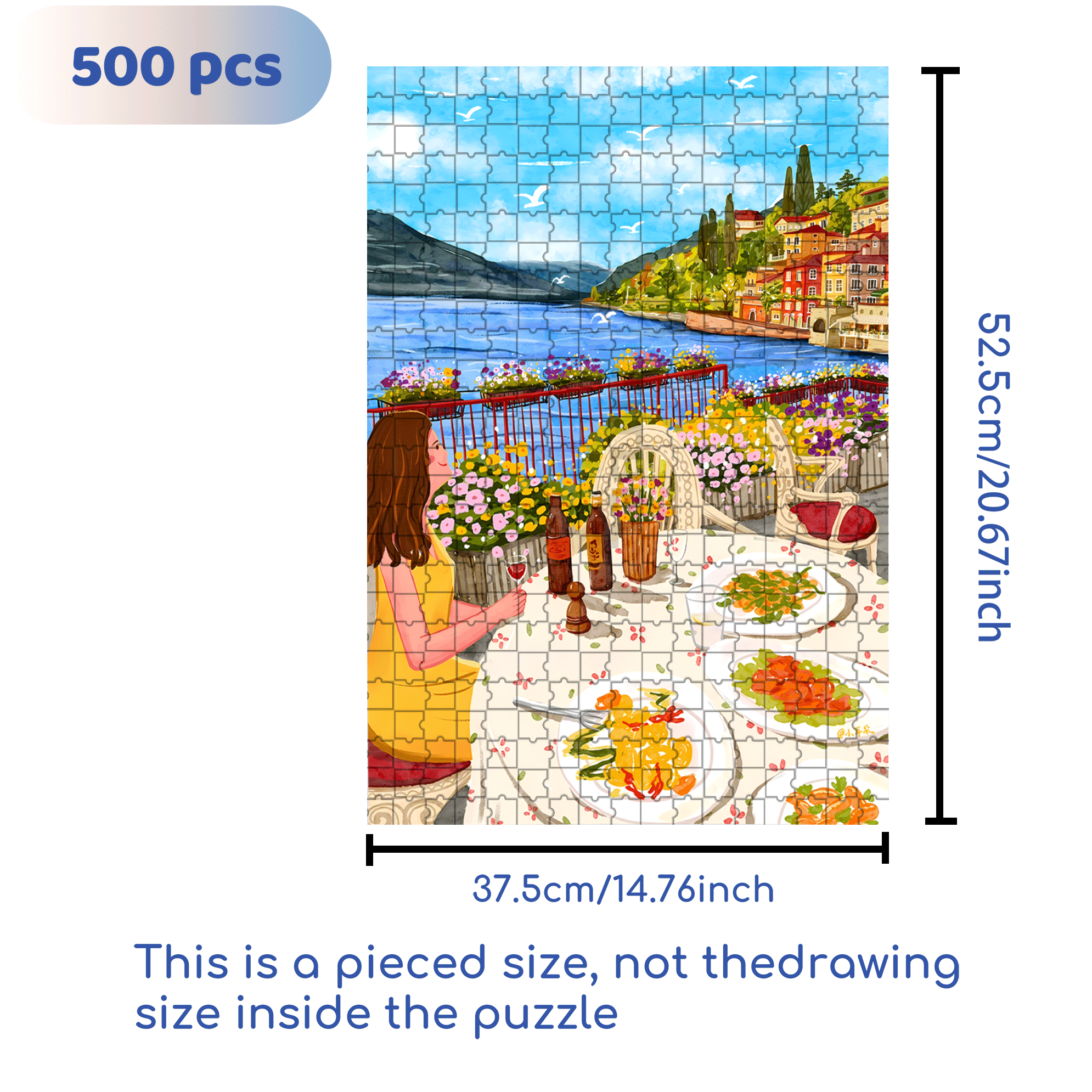Pleasant 500pcs/1000pcs Jigsaw Puzzle, Scratch-Resistant, Interactive Family Game & Brain-Boosting DIY Decor, Perfect for Halloween, Christmas & New Year Gifts, Family Puzzle Game