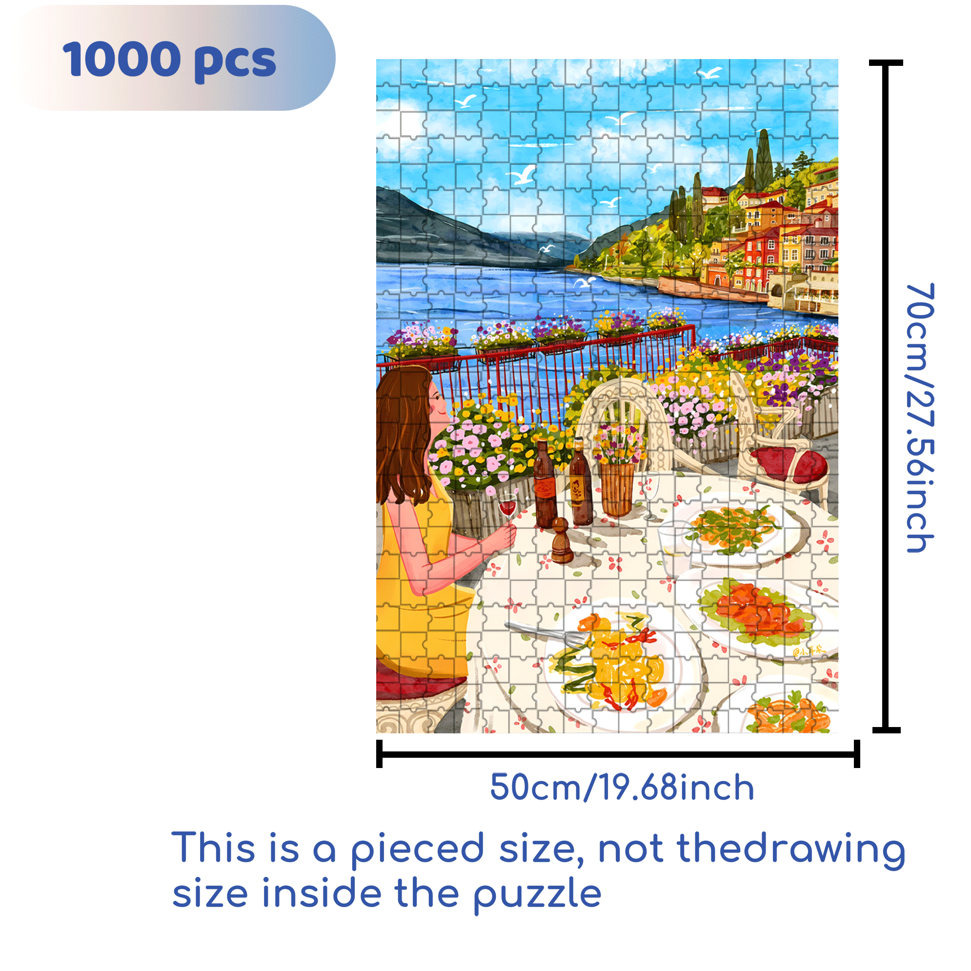 Pleasant 500pcs/1000pcs Jigsaw Puzzle, Scratch-Resistant, Interactive Family Game & Brain-Boosting DIY Decor, Perfect for Halloween, Christmas & New Year Gifts, Family Puzzle Game