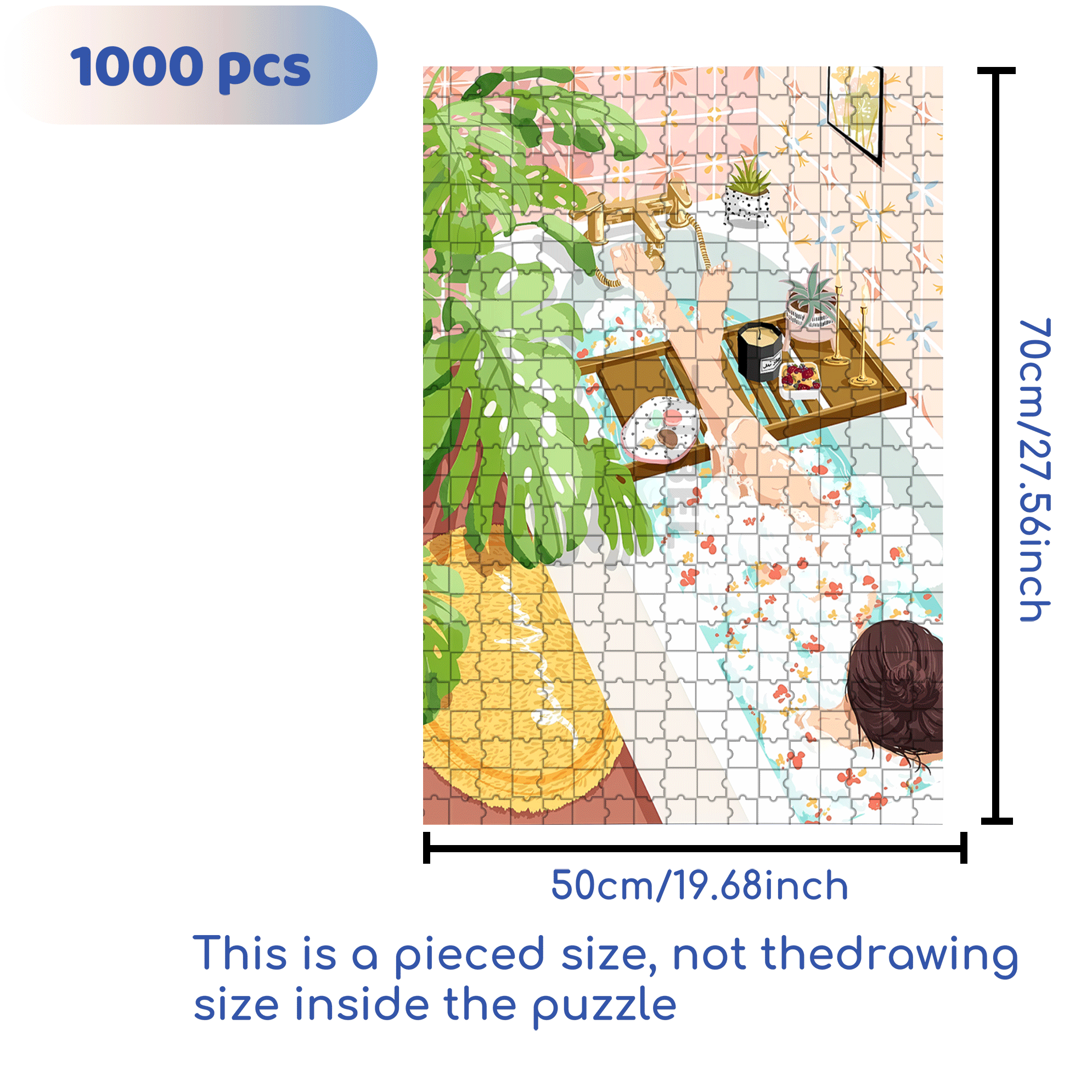 Please Do Not Disturb 500pcs/1000pcs Jigsaw Puzzle, Scratch-Resistant, Interactive Family Game & Brain-Boosting DIY Decor, Perfect for Halloween, Christmas & New Year Gifts, Family Puzzle Game