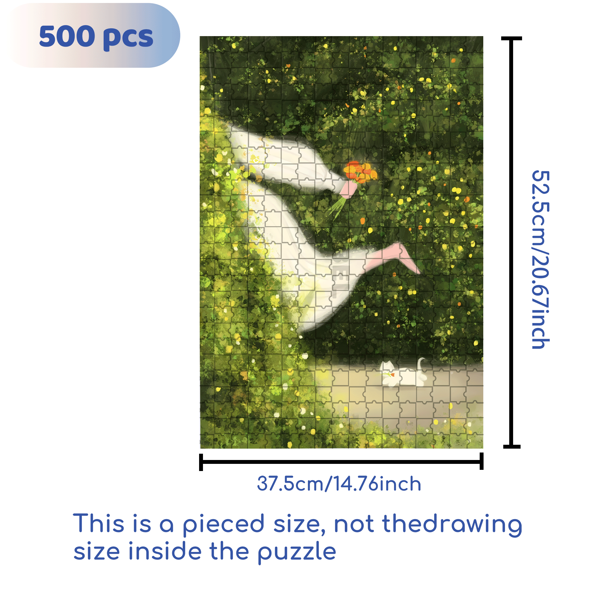 Running Towards Spring 500pcs/1000pcs Jigsaw Puzzle, Scratch-Resistant, Interactive Family Game & Brain-Boosting DIY Decor, Perfect for Halloween, Christmas & New Year Gifts, Family Puzzle Game
