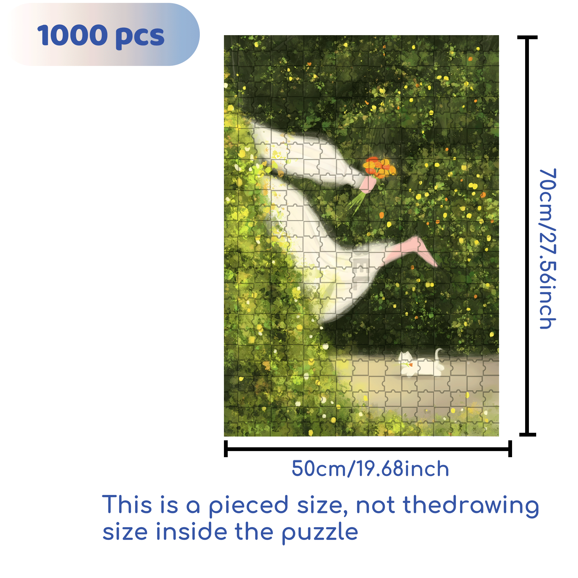 Running Towards Spring 500pcs/1000pcs Jigsaw Puzzle, Scratch-Resistant, Interactive Family Game & Brain-Boosting DIY Decor, Perfect for Halloween, Christmas & New Year Gifts, Family Puzzle Game