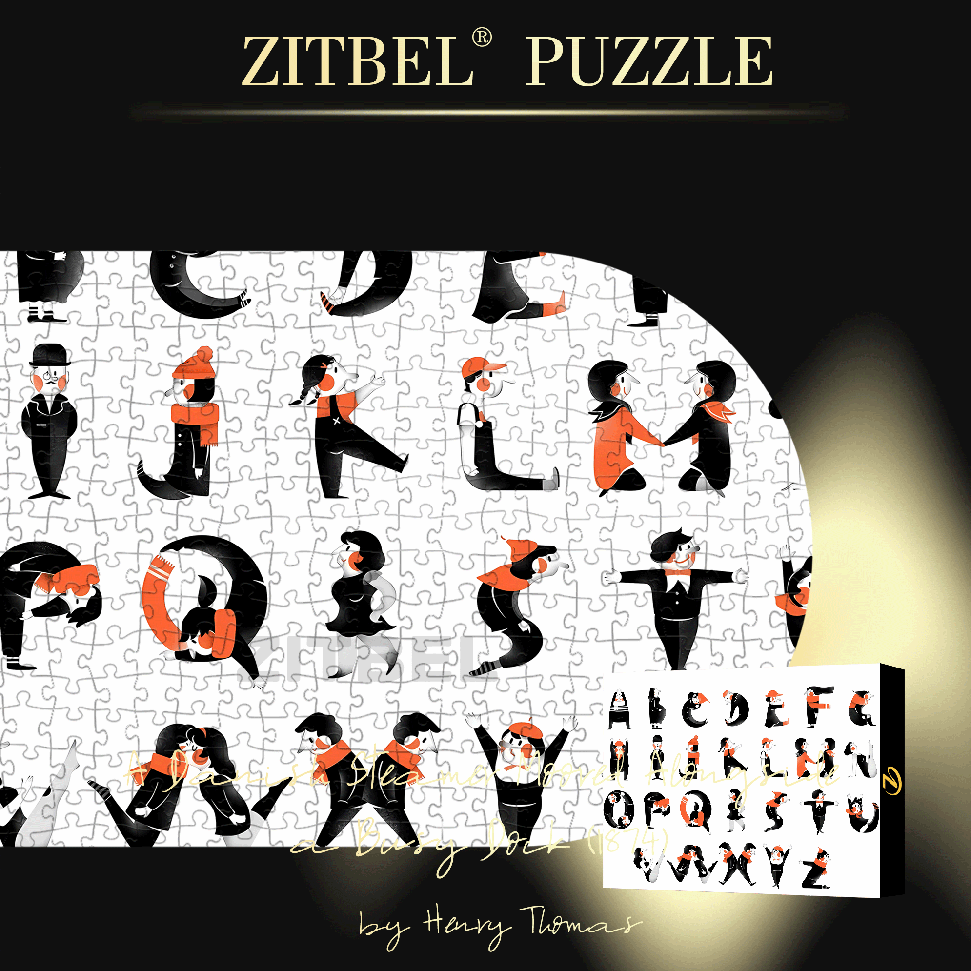 26 Letters 500pcs/1000pcs Jigsaw Puzzle, Scratch-Resistant, Interactive Family Game & Brain-Boosting DIY Decor, Perfect for Halloween, Christmas & New Year Gifts, Family Puzzle Game