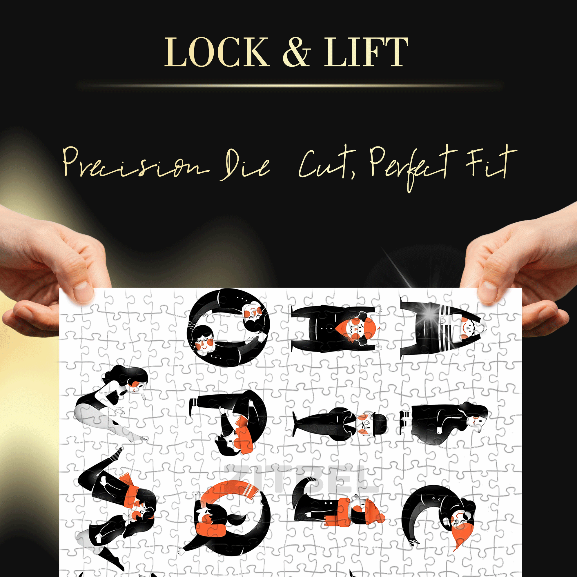 26 Letters 500pcs/1000pcs Jigsaw Puzzle, Scratch-Resistant, Interactive Family Game & Brain-Boosting DIY Decor, Perfect for Halloween, Christmas & New Year Gifts, Family Puzzle Game