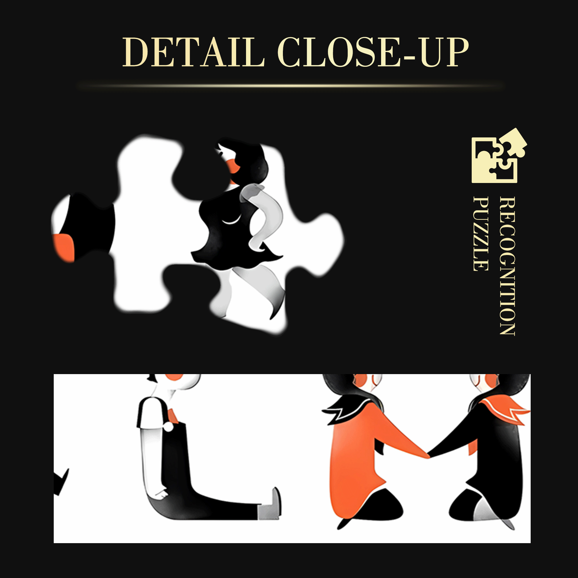 26 Letters 500pcs/1000pcs Jigsaw Puzzle, Scratch-Resistant, Interactive Family Game & Brain-Boosting DIY Decor, Perfect for Halloween, Christmas & New Year Gifts, Family Puzzle Game