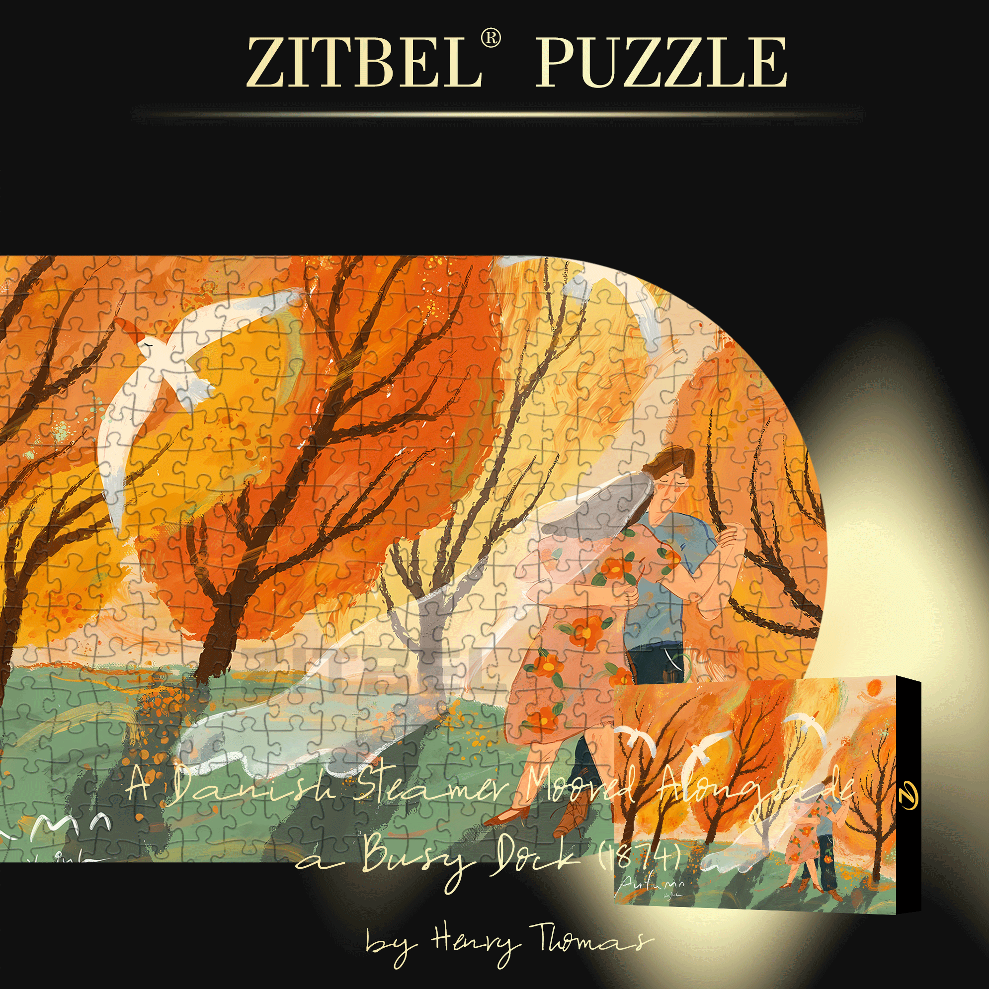 A Single Falling Leaf Signals The Arrival Of Autumn 500pcs/1000pcs Jigsaw Puzzle, Scratch-Resistant, Interactive Family Game & Brain-Boosting DIY Decor, Perfect for Halloween, Christmas & New Year Gifts, Family Puzzle Game