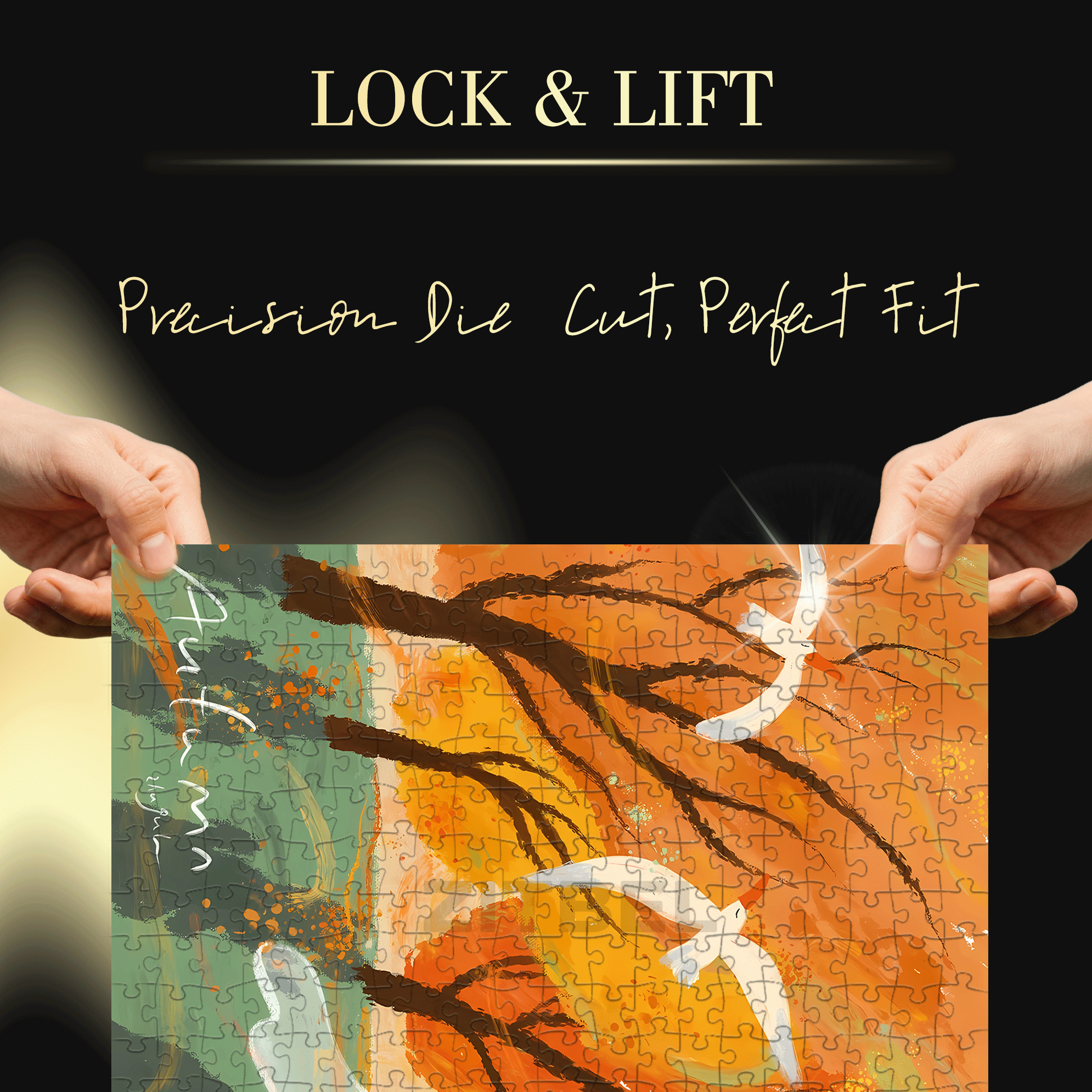 A Single Falling Leaf Signals The Arrival Of Autumn 500pcs/1000pcs Jigsaw Puzzle, Scratch-Resistant, Interactive Family Game & Brain-Boosting DIY Decor, Perfect for Halloween, Christmas & New Year Gifts, Family Puzzle Game