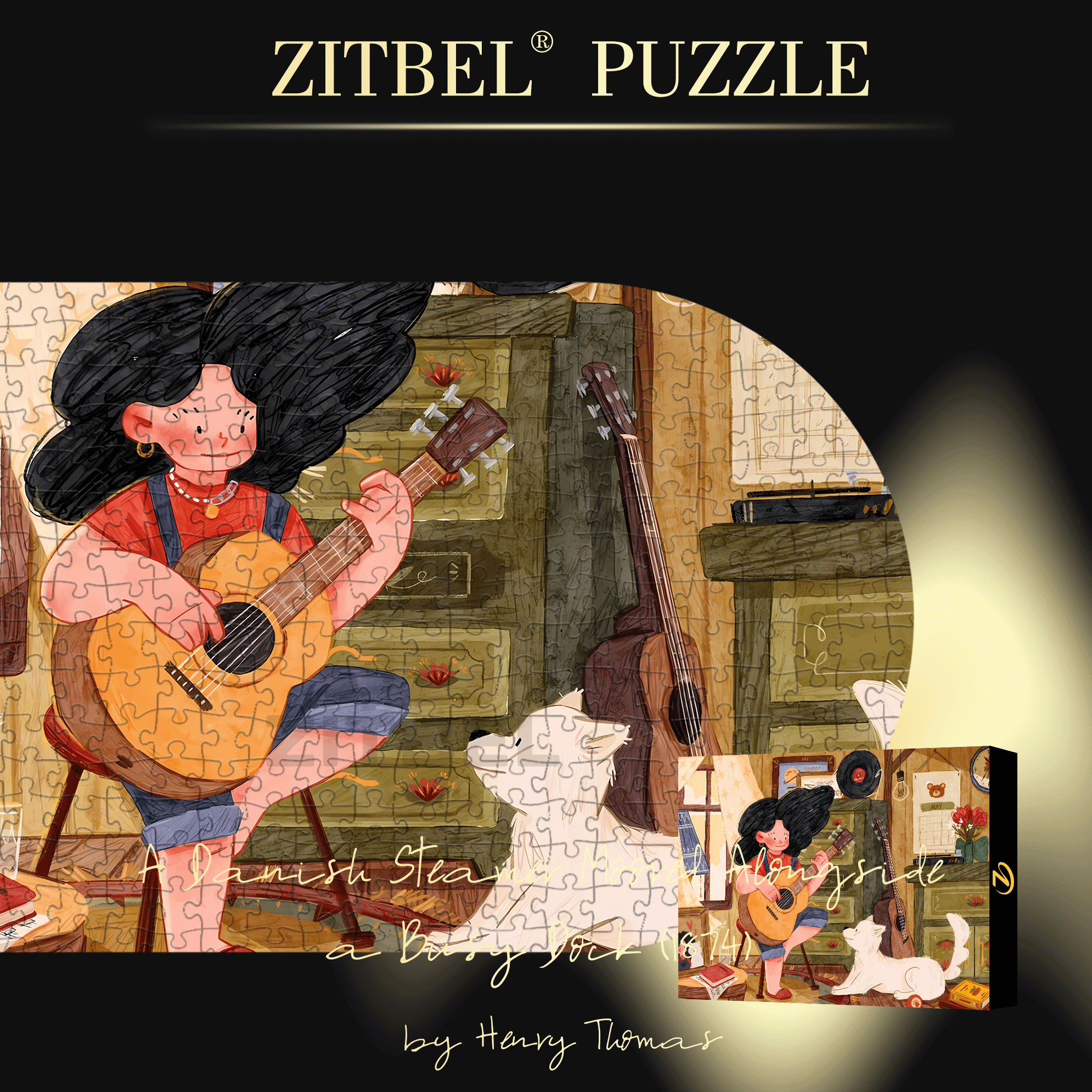 A Slow Afternoon Of Sunshine 500pcs/1000pcs Jigsaw Puzzle, Scratch-Resistant, Interactive Family Game & Brain-Boosting DIY Decor, Perfect for Halloween, Christmas & New Year Gifts, Family Puzzle Game