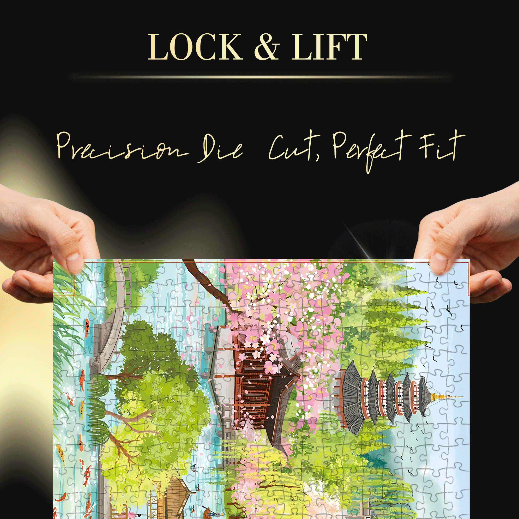A Travelogue of West Lake 500pcs/1000pcs Jigsaw Puzzle, Scratch-Resistant, Interactive Family Game & Brain-Boosting DIY Decor, Perfect for Halloween, Christmas & New Year Gifts, Family Puzzle Game