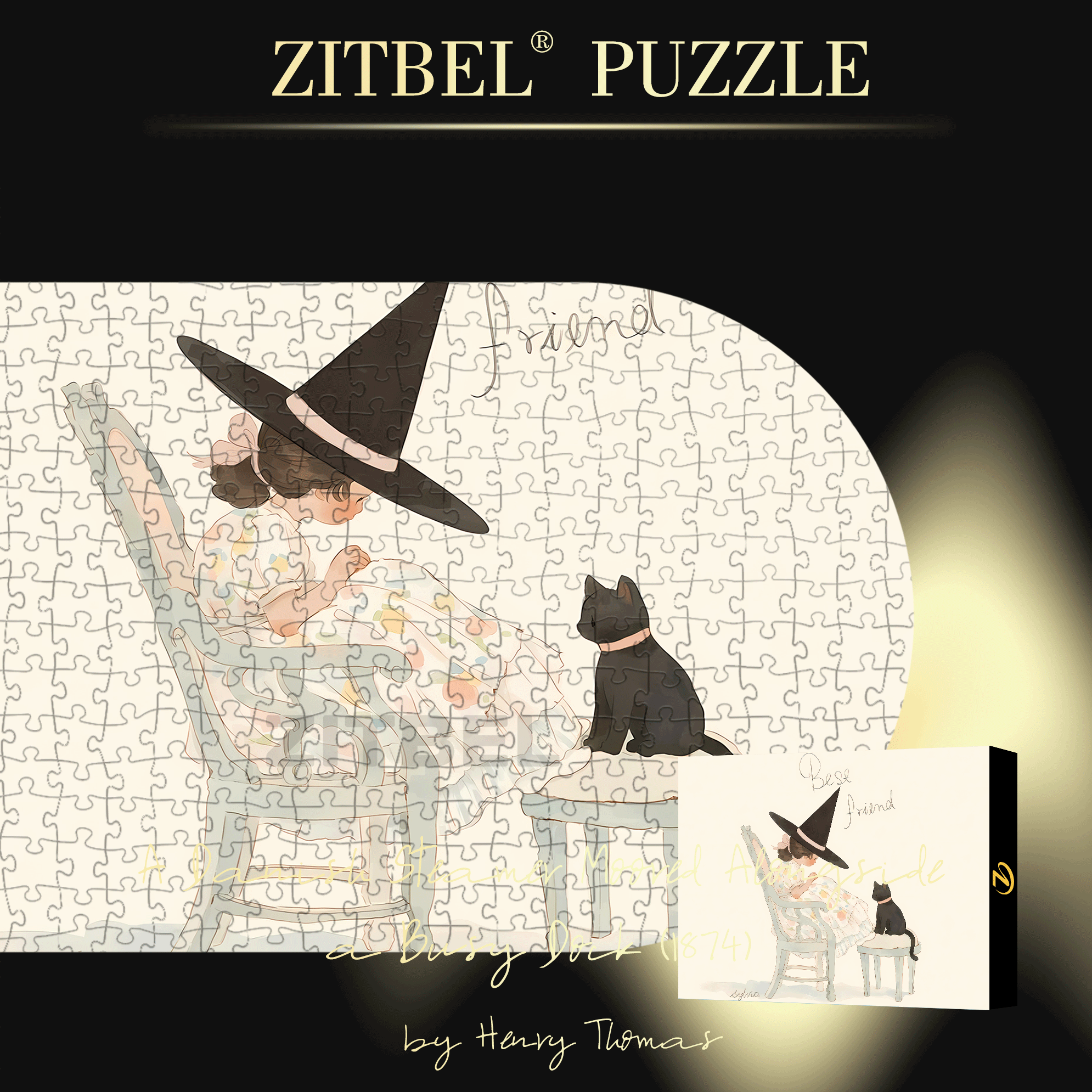 An Afternoon Spent With Cats 500pcs/1000pcs Jigsaw Puzzle, Scratch-Resistant, Interactive Family Game & Brain-Boosting DIY Decor, Perfect for Halloween, Christmas & New Year Gifts, Family Puzzle Game