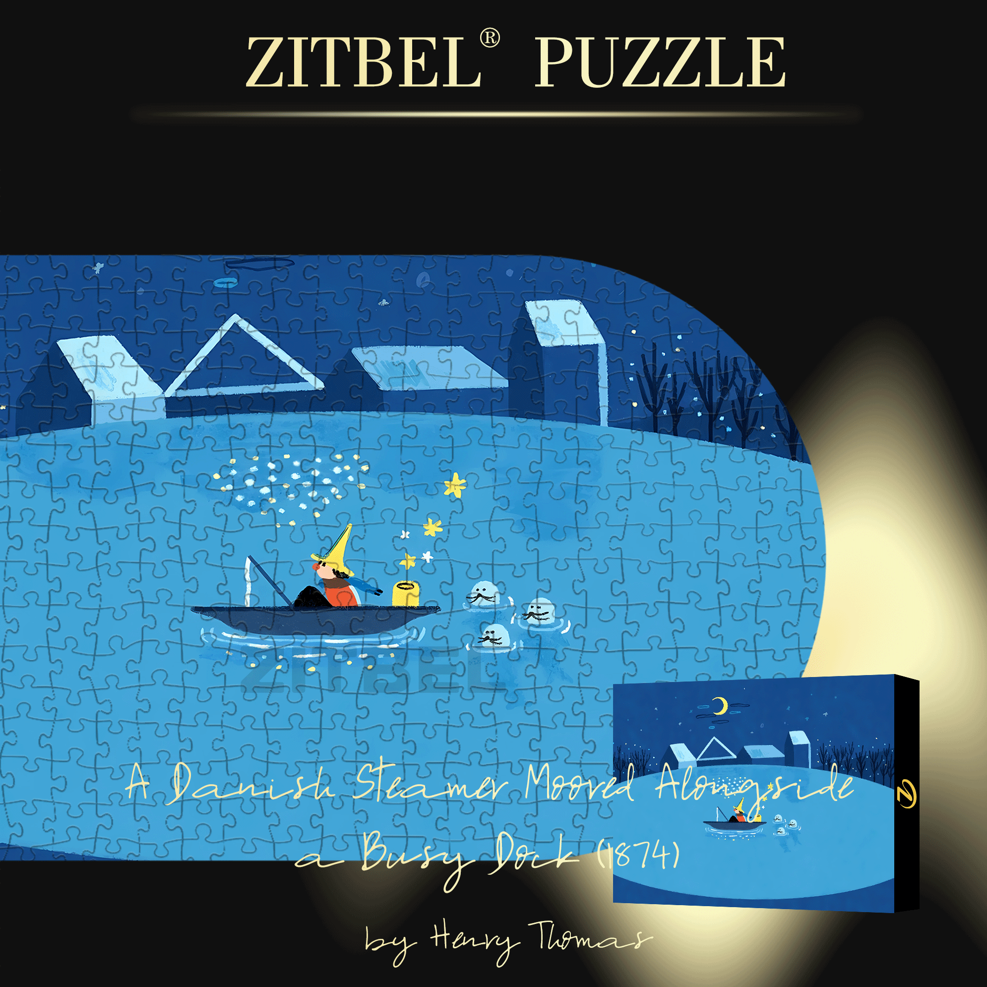 Calm And Tranquil 500pcs/1000pcs Jigsaw Puzzle, Scratch-Resistant, Interactive Family Game & Brain-Boosting DIY Decor, Perfect for Halloween, Christmas & New Year Gifts, Family Puzzle Game